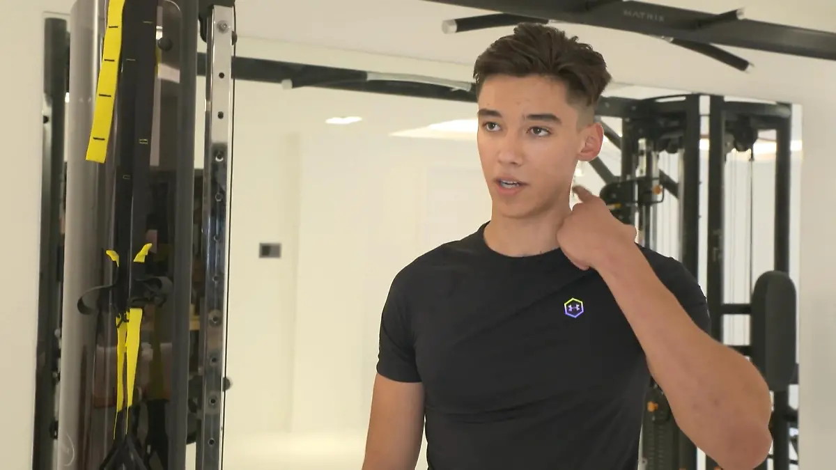Diego Pooth ist ein Mucki-Mann Im Lockdown trainiert