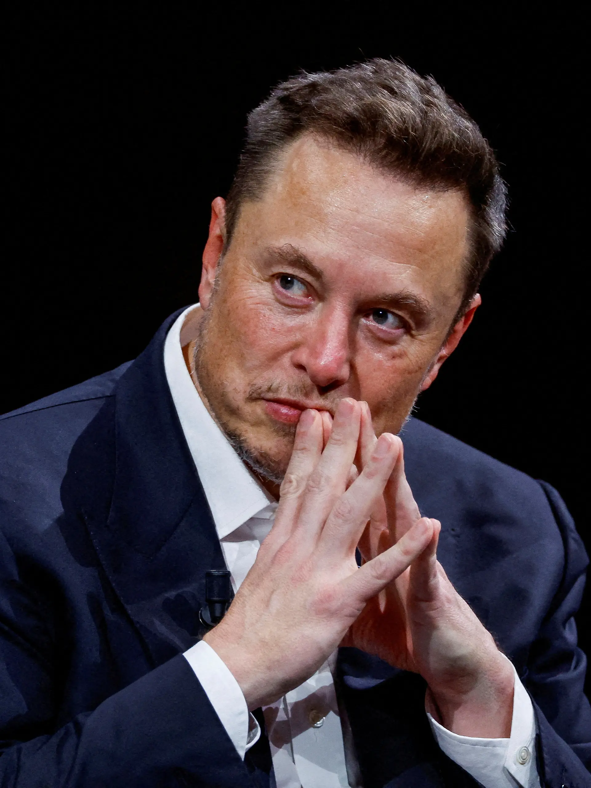 FILE PHOTO: Elon Musk, CEO of Tesla and SpaceX, gestures as he attends the Viva Technology conference dedicated to innovation and startups at the Porte de Versailles exhibition centre in Paris, France, June 16, 2023. REUTERS/Gonzalo Fuentes/File Photo