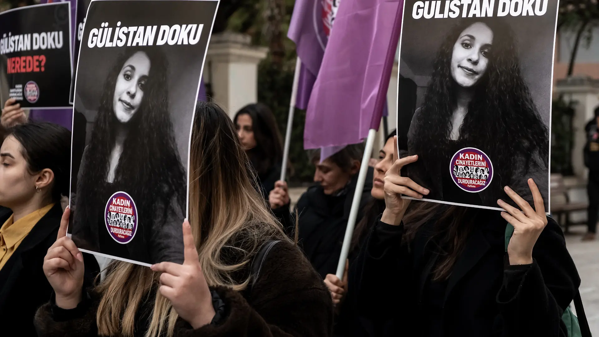 April 15, 2026, Istanbul, Turkey: Protesters are carrying photos of Gulistan Doku. Womenâs civil society organizations gathered in Istanbul to hold a protest for Gulistan Doku, who has been missing for six years. In 2020, the investigation into the disappearance of university student Gulistan Doku in Tunceli, a city in Turkeyâs Eastern Anatolia region, entered a new phase. The prosecutorâs office reopened the case on suspicion of murder and conducted simultaneous operations in various provinces. While proceedings have been initiated against multiple suspects as part of the investigation, it has been reported that the case has been expanded based on new evidence, witness statements, and digital analyses. The investigation into Gulistan Doku, whose whereabouts have remained unknown for six years, is ongoing. (Credit Image: © Murat Kocabas/SOPA Images via ZUMA Press Wire