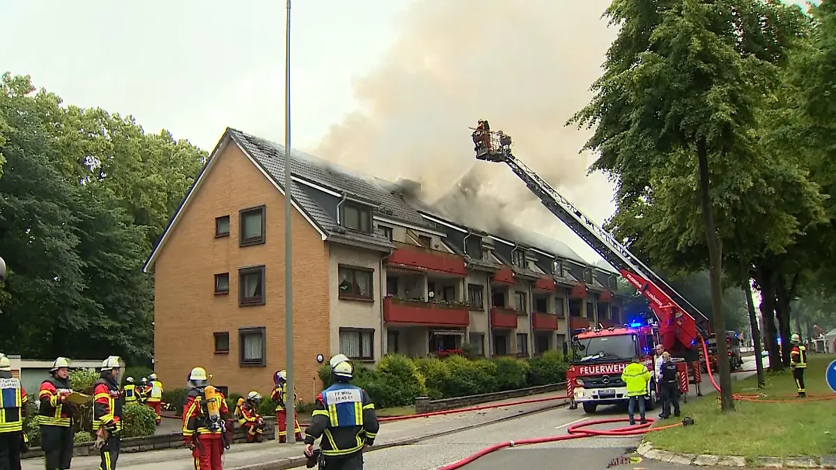 Rettungskräfte im Einsatz in Neumünster