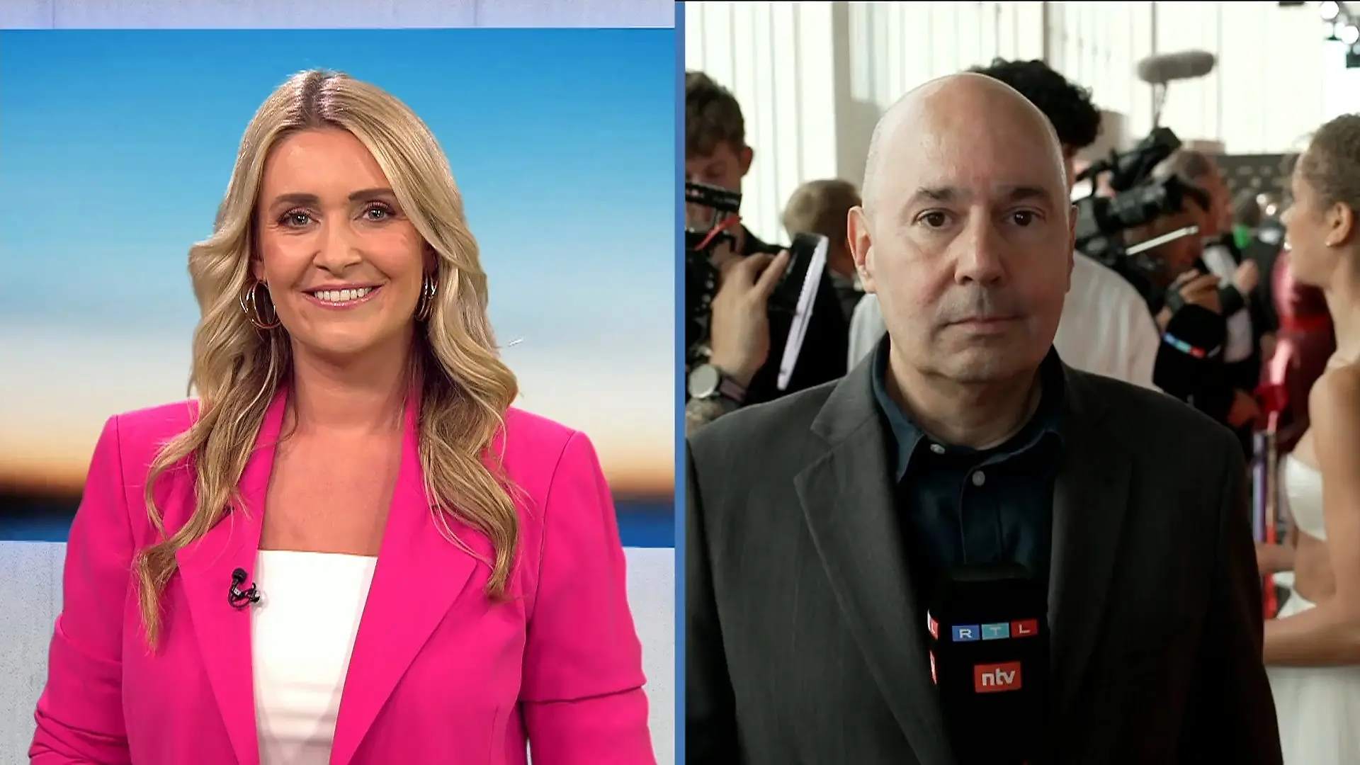 Schalte zu RTL WEST Reporter Parviz Khosrawi Deutscher Fernsehpreis 2026 in Köln