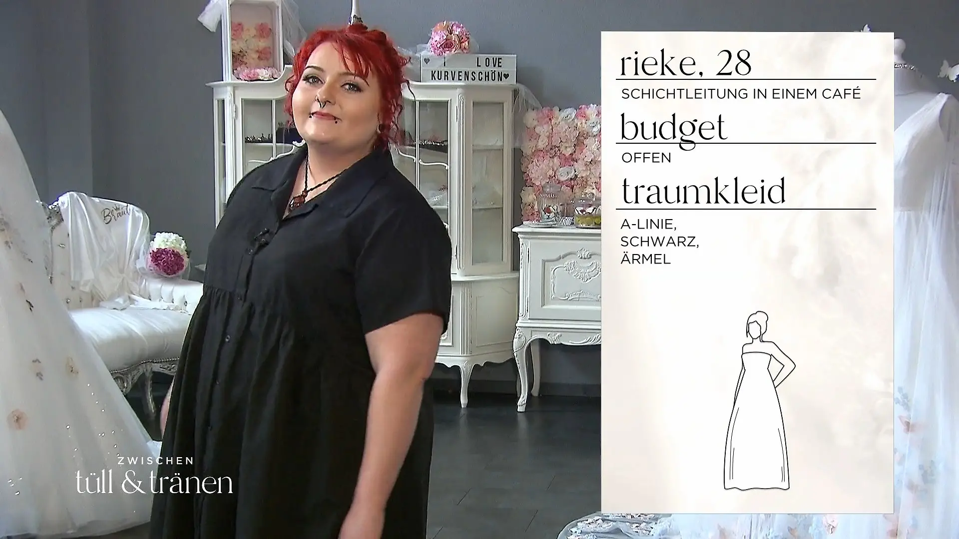 Braut Rieke will in Schwarz heiraten Wird sie fündig?