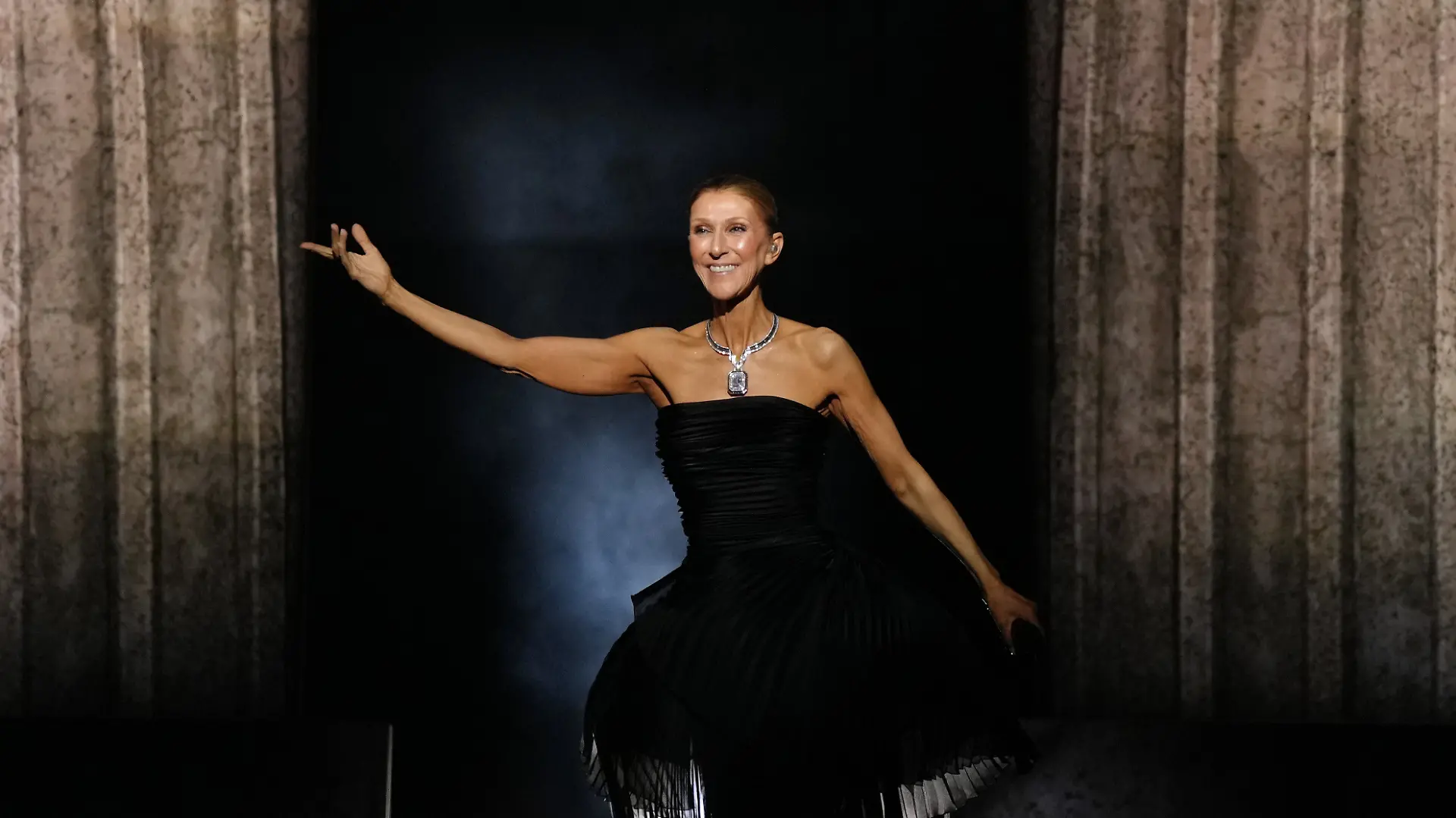Céline Dion bei ihrem Bühnen-Comeback in Paris.