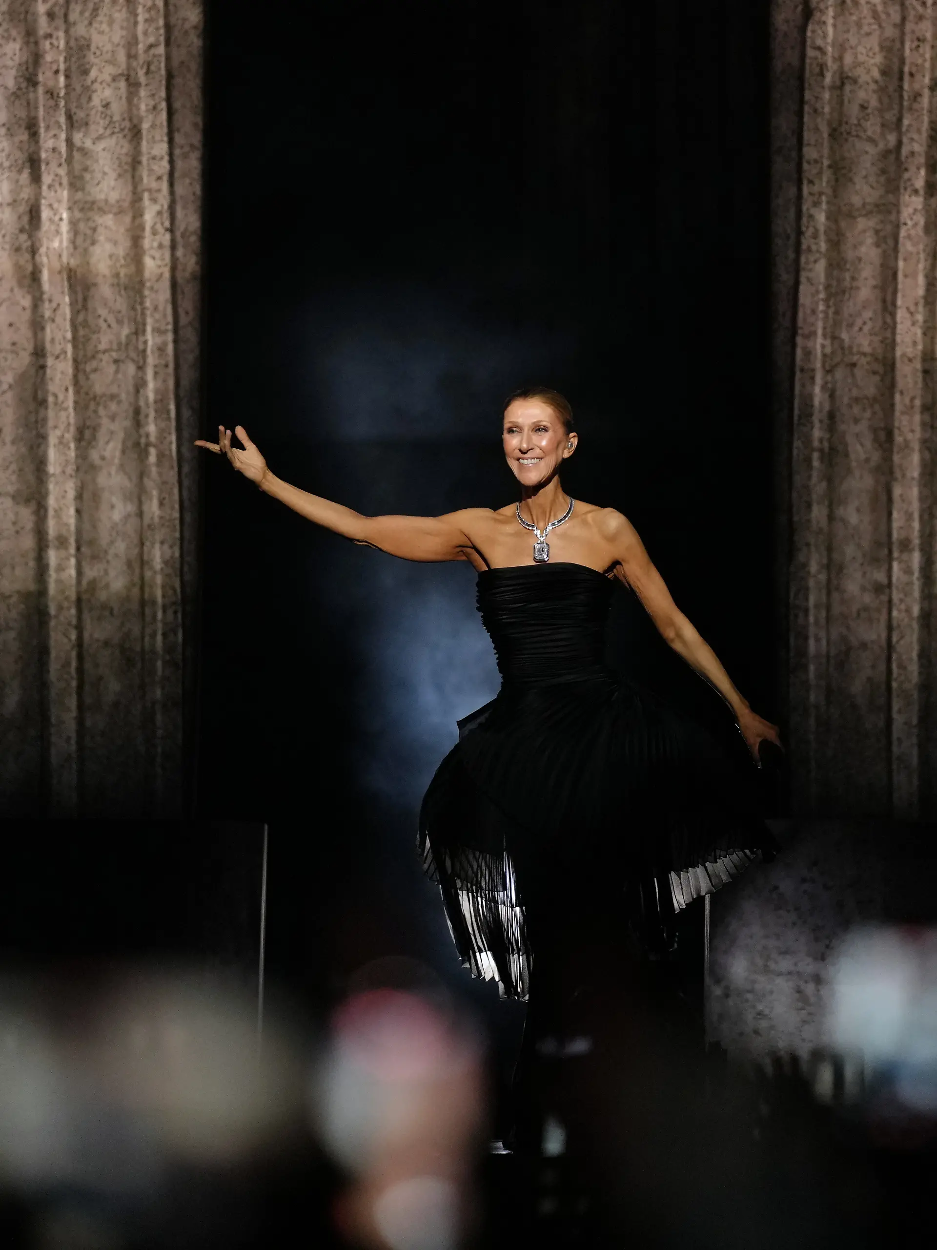 Céline Dion bei ihrem Bühnen-Comeback in Paris.