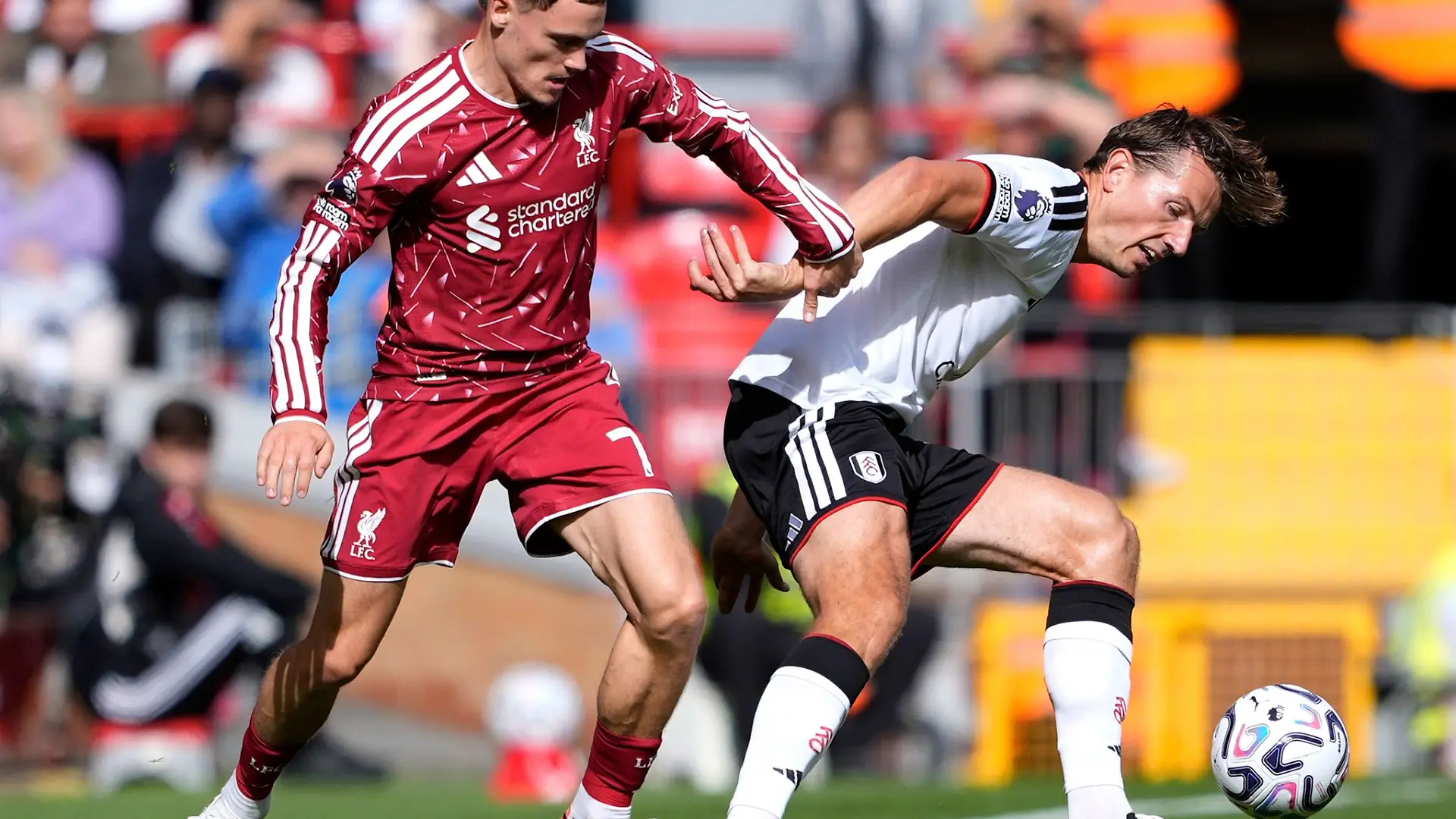Gegen den FC Fulham erlebte Nationalspieler Florian Wirtz mit dem FC Liverpool erneut eine Enttäuschung.