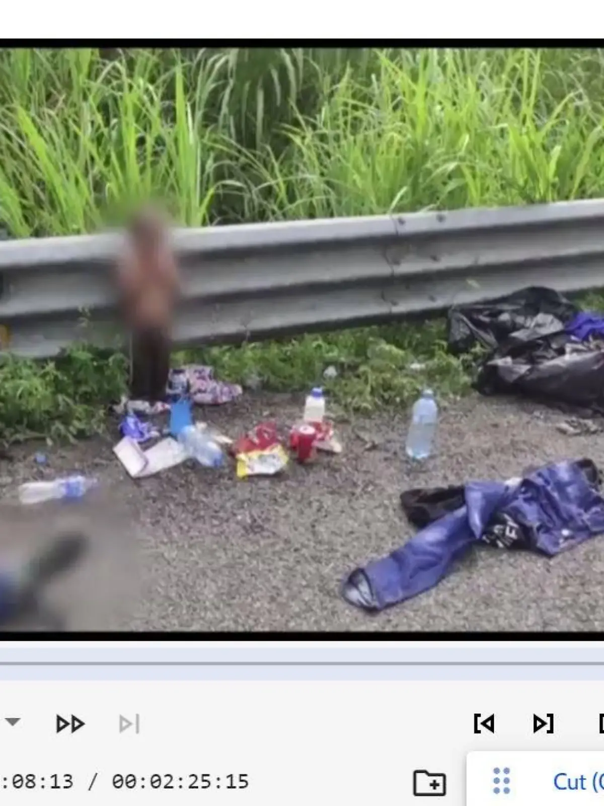 Eltern ließen ihr Kind offenbar alleine an einer Schnellstraße zurück, nachdem sie aus einem überfüllten Lkw geflüchtet waren.