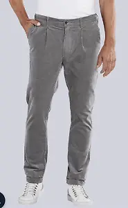 Chino in softer Cord-Qualität in Grau