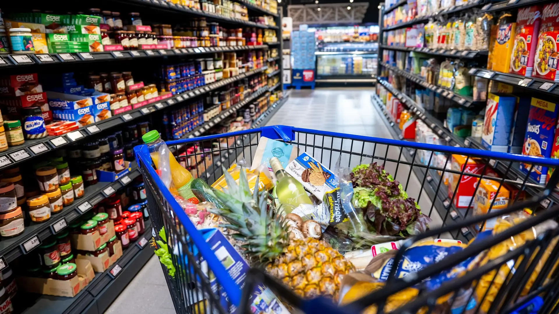 Häufig befinden sich im Supermarkt die günstigeren Produkte weit unten oder weit oben im Regal. Teurere Ware ist hingegen meist auf Augenhöhe. 