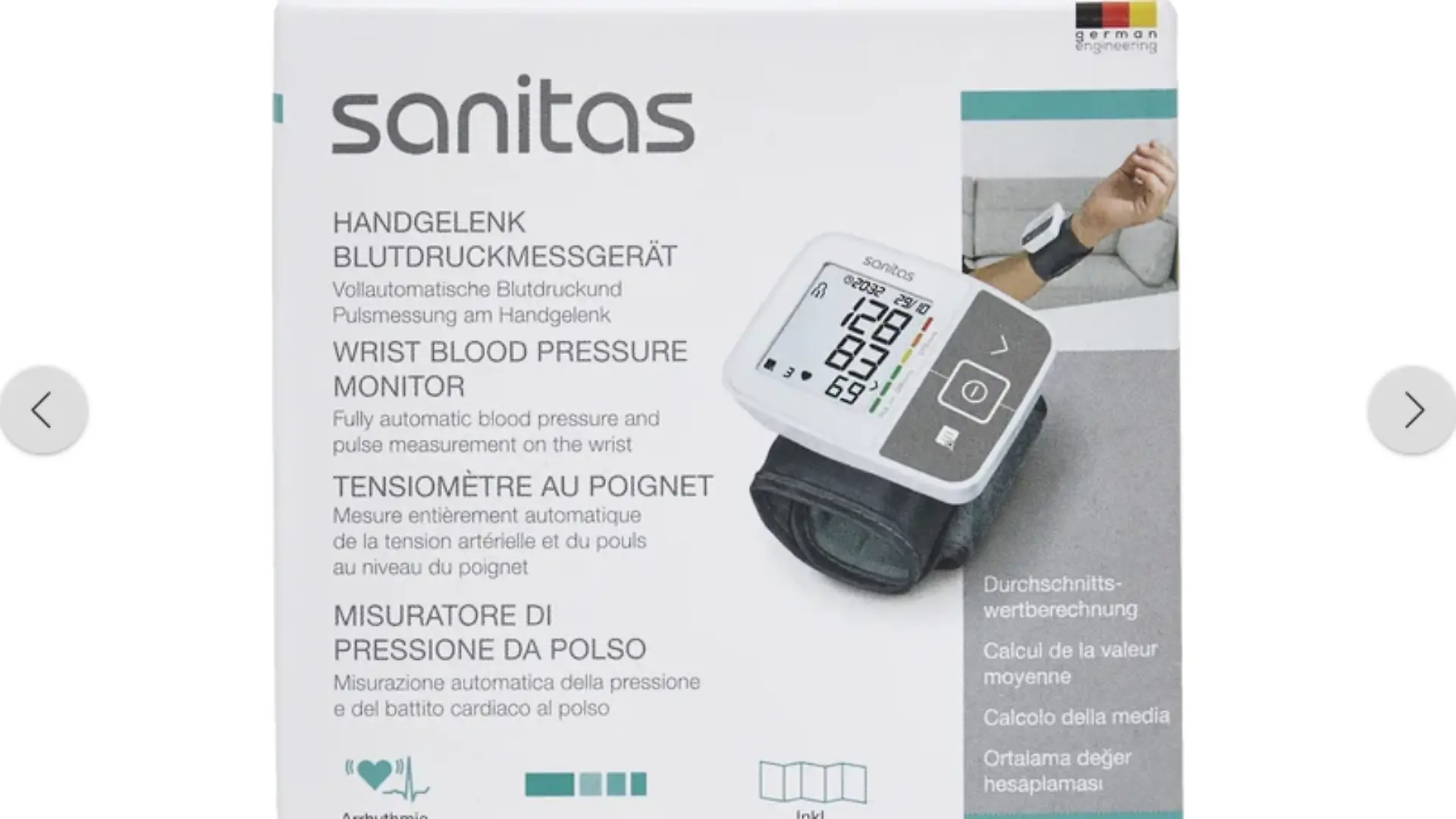 Das Handgelenk-Blutdruckmessgerät Sanitas SBC 31 sorgt für Verwirrung