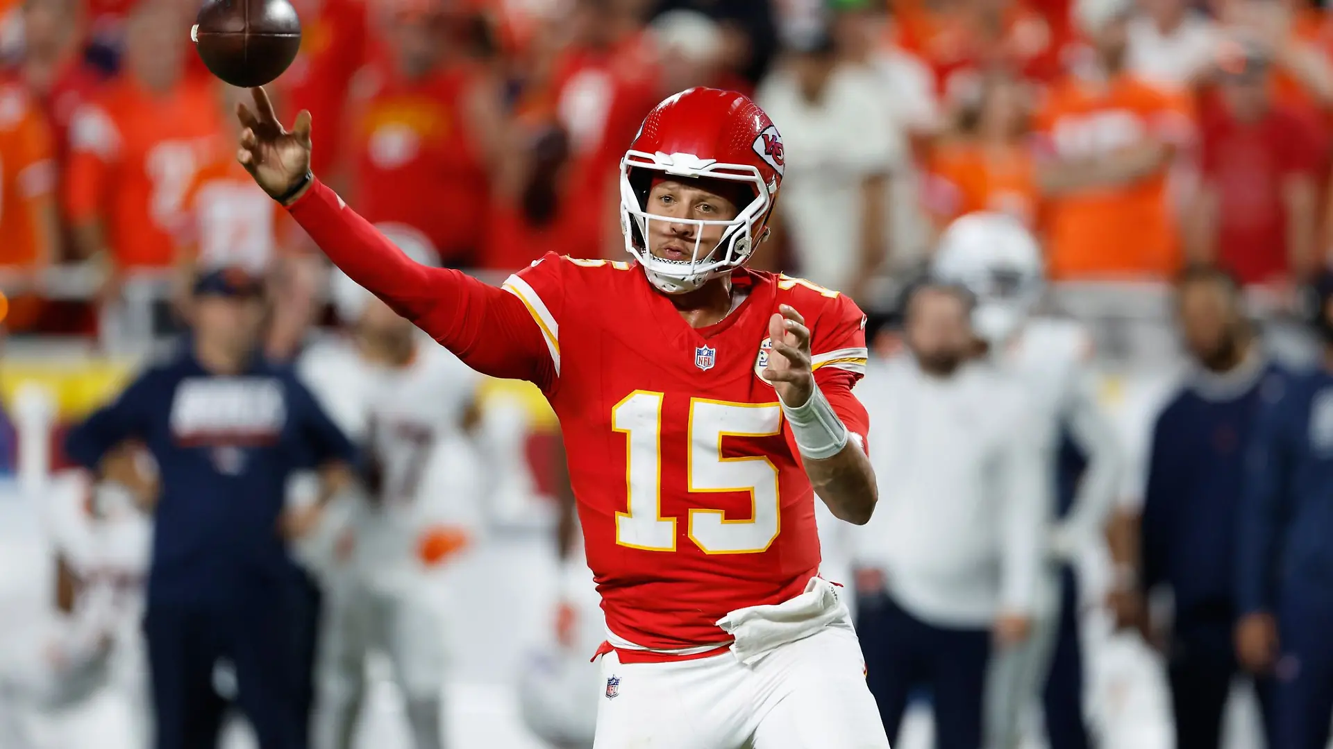 Patrick Mahomes in Aktion.