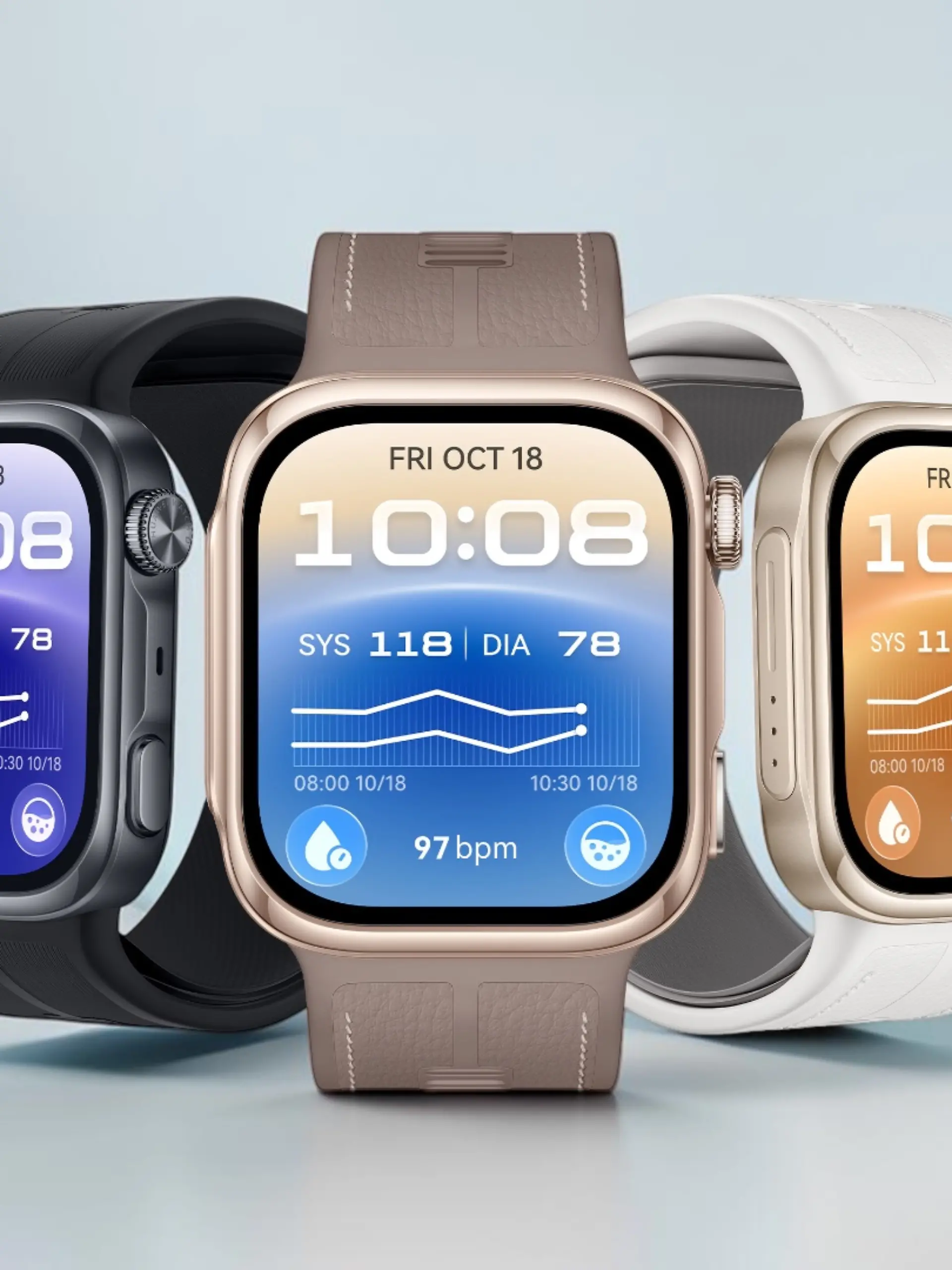 Huawei Watch D3 in drei unterschiedlichen Farben