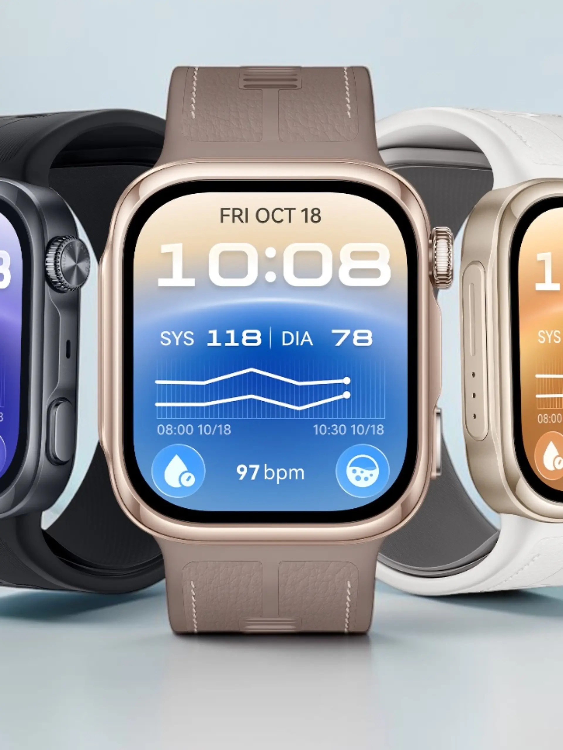 Huawei Watch D3 in drei unterschiedlichen Farben