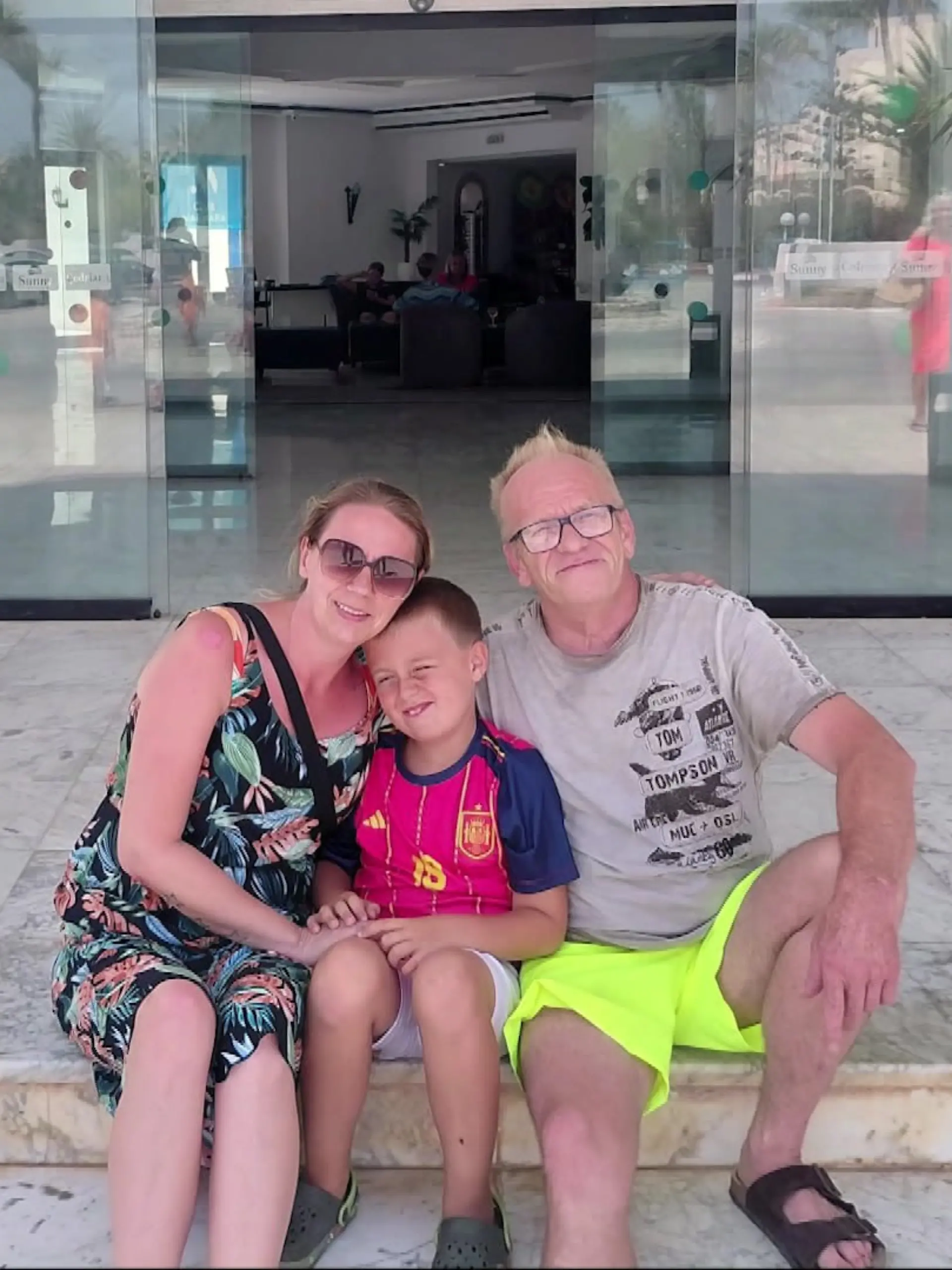 Familie Dietz in ihrem Sommerurlaub in Tunesien.