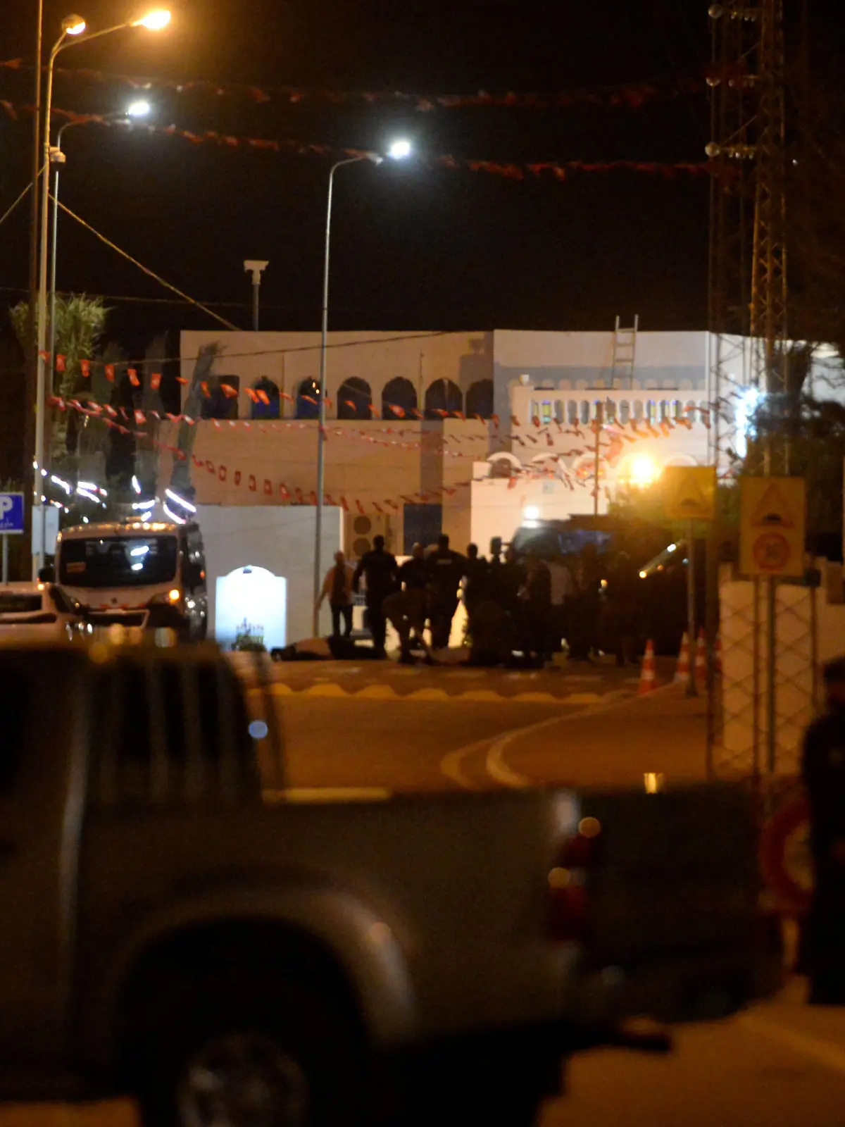 Djerba, Tunisia, 09 May 2023: An attack near a synagogue in Tunisia killed two security officers and two visitors on Tuesday the government said amid an annual pilgrimage to the island of Djerba that draws hundreds of Jews from Europe. (Yassine Mahjoub/SIPA)//MAHJOUBYASSINE_Sipa.19361/Credit:Yassine Mahjoub/SIPA/2305100423