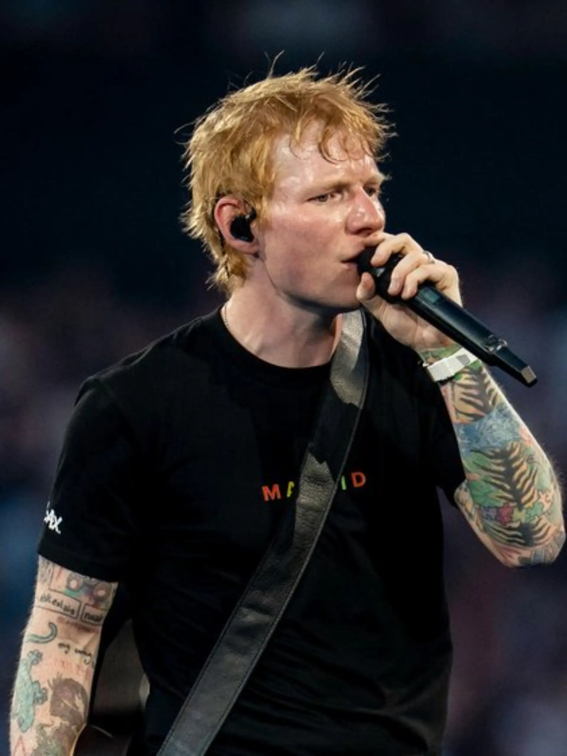 Ed Sheeran während eines Auftritts.