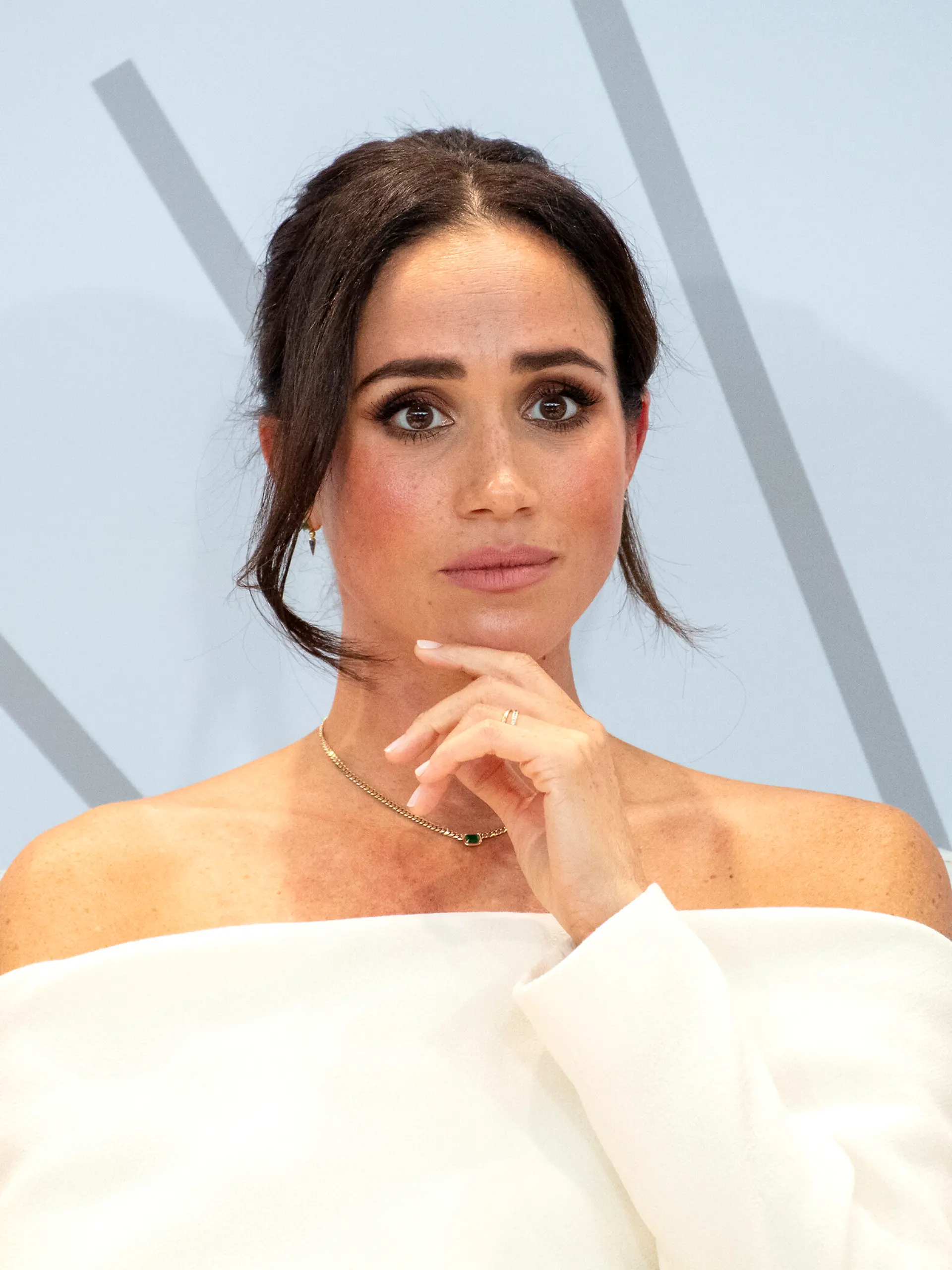Meghan, Duchess of Sussex, participates in The Archewell Foundation Parents' Summit "Mental Wellness in the Digital Age" as part of Project Healthy Minds' World Mental Health Day Festival on Tuesday, Oct. 10, 2023, in New York. (Photo by Evan Agostini/Invision/AP)