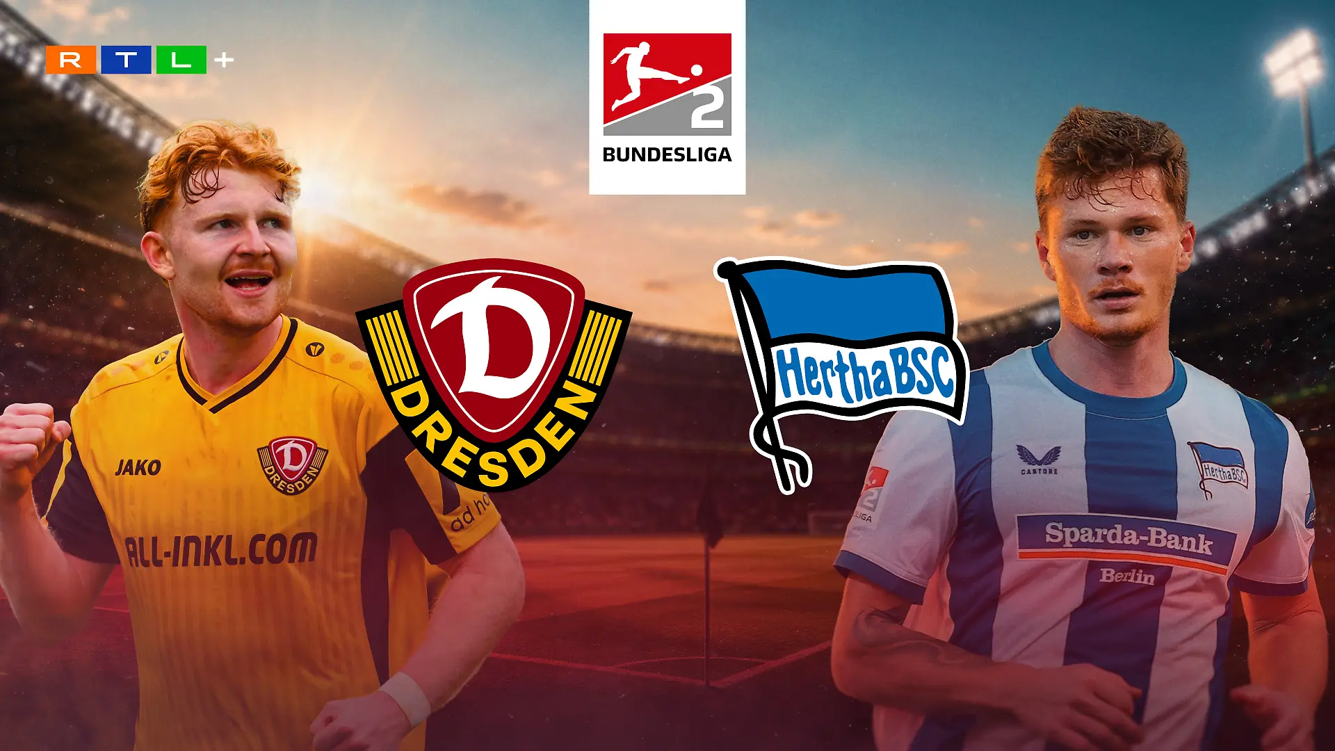 Dynamo Dresden gegen Hertha BSC auf RTL+ streamen