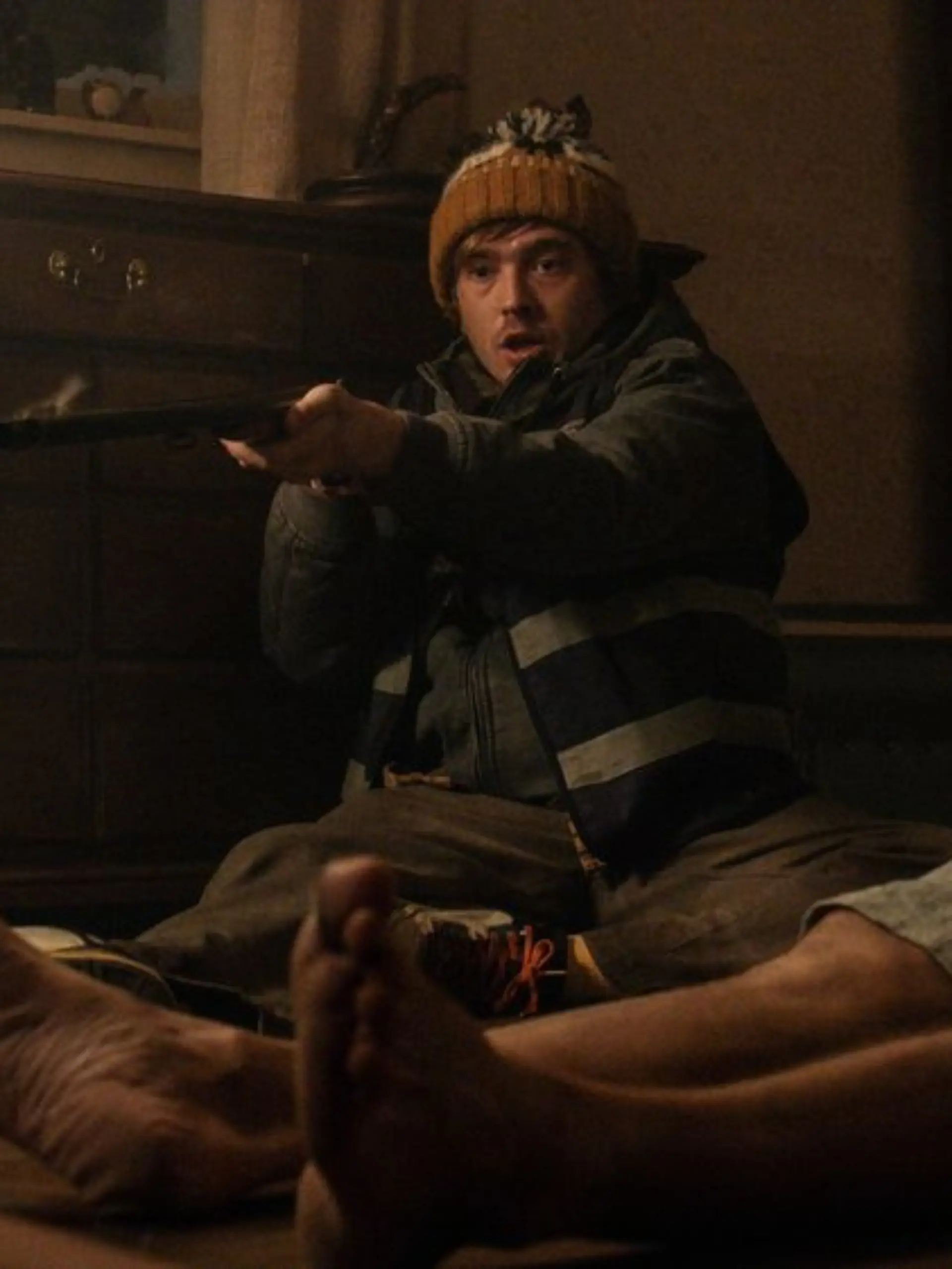 Hat einen richtig, richtig miesen Tag erwischt: Krankenhaus-Kurier Bryan (Austin Abrams) in "Resident Evil".