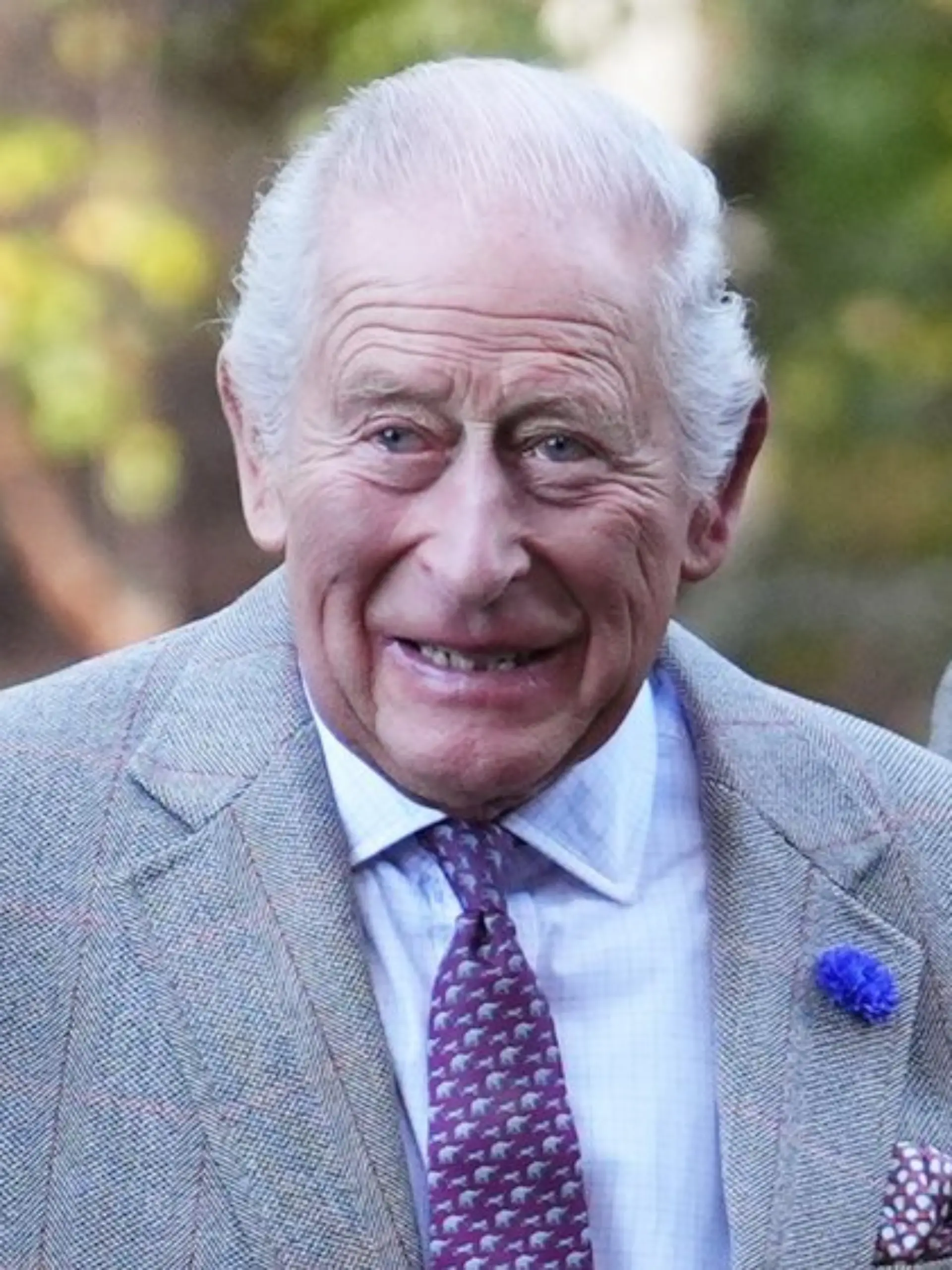 König Charles war beim Termin in den Cairngorms gut gelaunt.