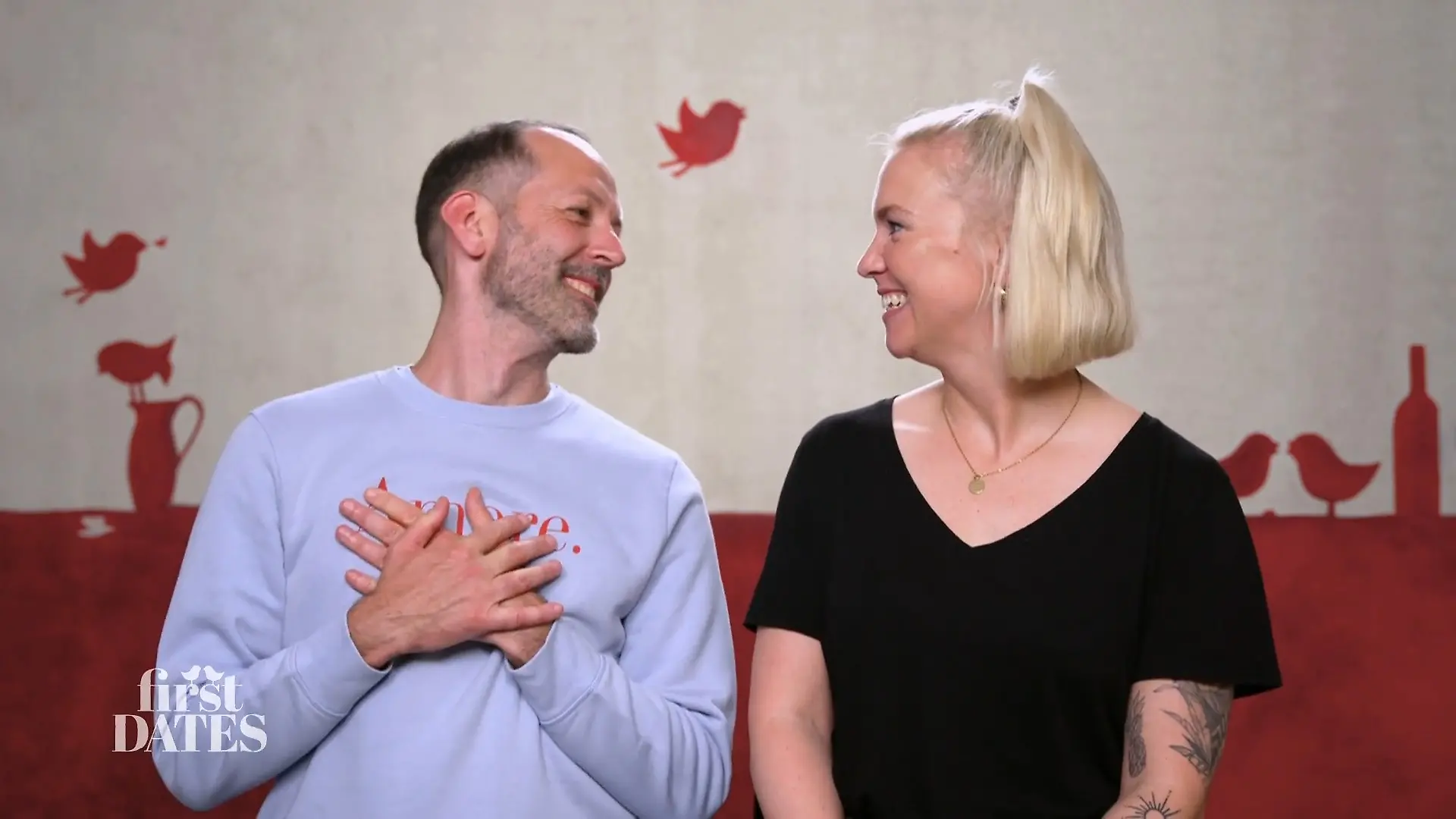 Beide strahlen über das ganze Gesicht Stefan & Jasmin