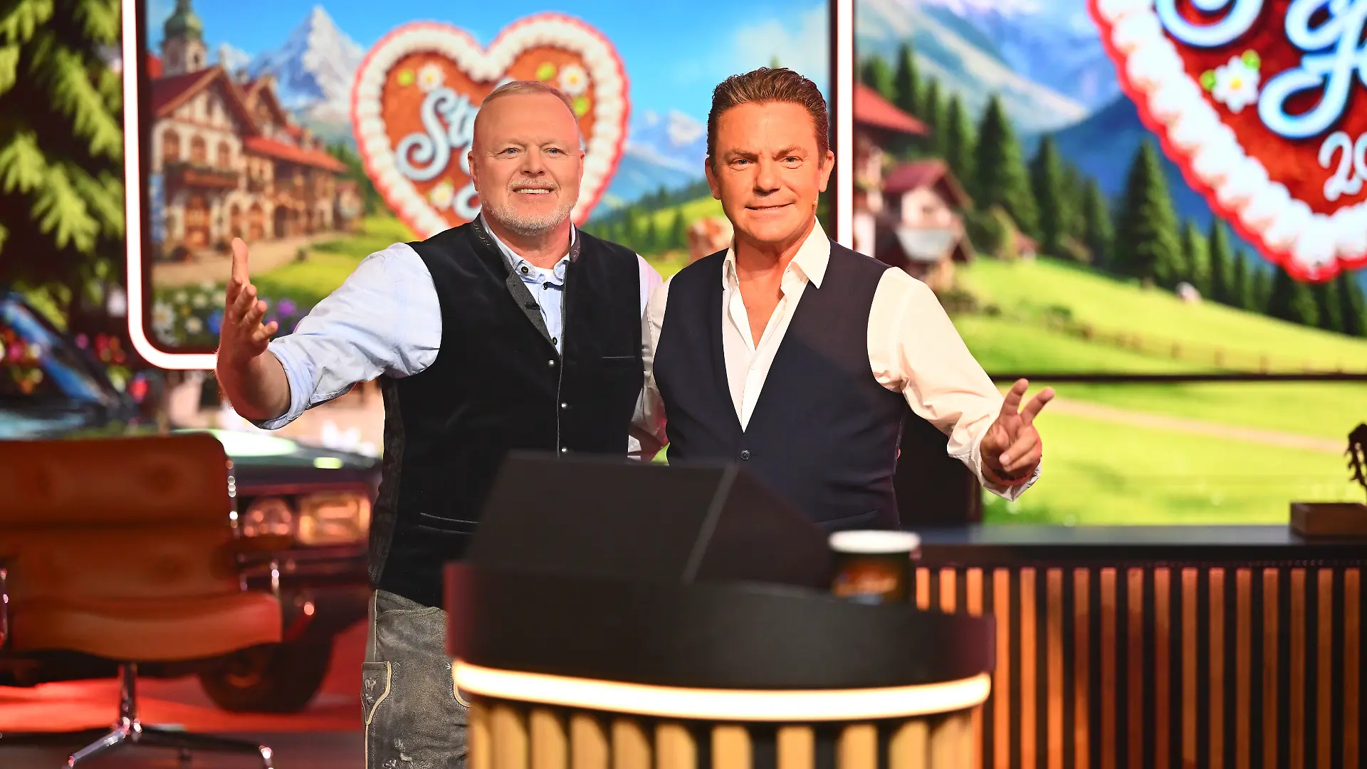 Stefan Raab (l.) und Stefan Mross feierten zusammen das „StefanFest“ bei RTL.