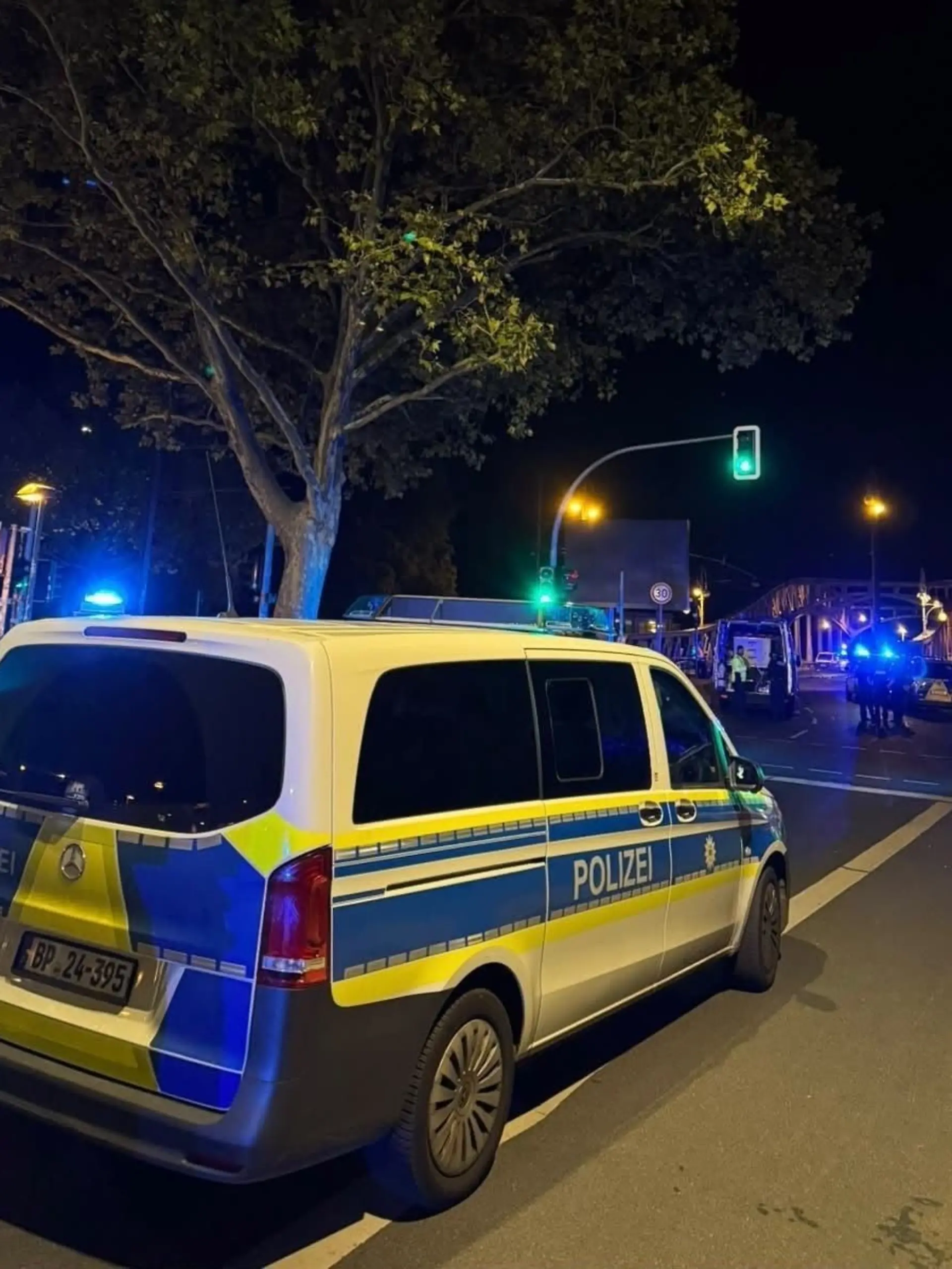 Unfall in Berlin an der Bösebrücke