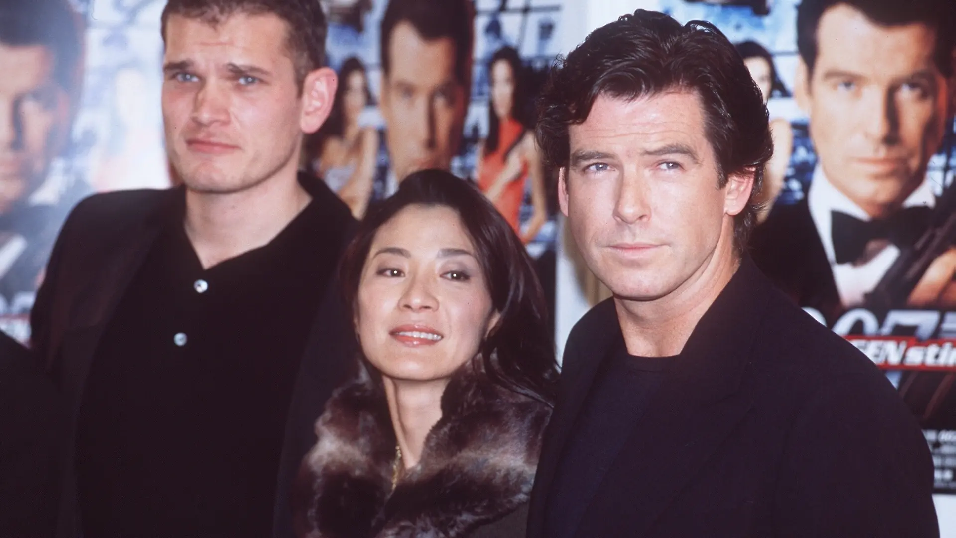 Götz Otto, Michelle Yeoh und Pierce Brosnan