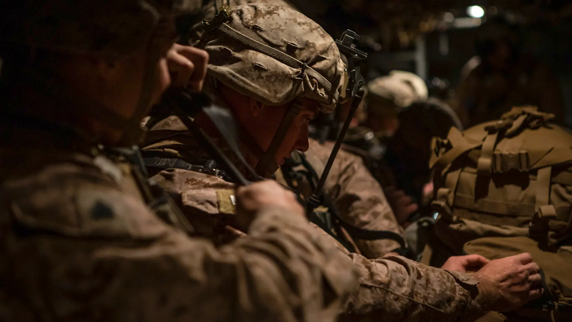 December 31, 2019 - Kuwait - U.S. Marines assigned to Special Purpose Marine Air-Ground Task Force-Crisis Response-Central Command (SPMAFTF-CR-CC) 19.2, prepare to deploy from Kuwait in support of a crisis response mission, Dec. 31, 2019. The SPMAGTF-CR-CC is designed to move with speed and precision to support operations throughout the Middle East. (Credit Image: © U.S. Marines/ZUMA Wire/ZUMAPRESS.com