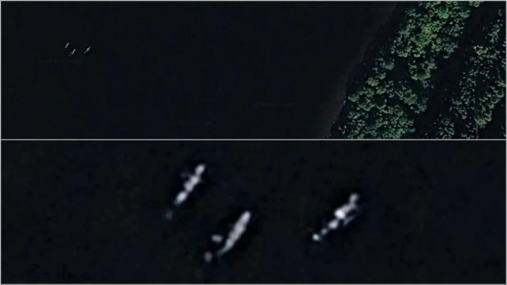 Zeigen diese Satellitenbilder von Google Maps das Ungeheuer von Loch Ness mit seiner Familie?