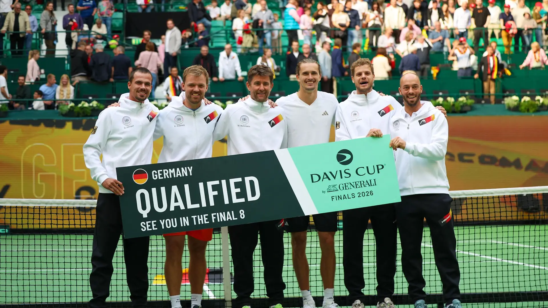 Das deutsche Davis-Cup-Team trifft im Viertelfinale auf Großbritannien.