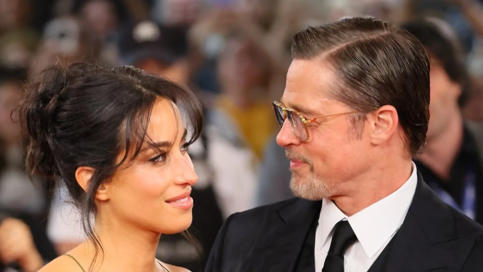 Brad Pitt und Ines de Ramon am Mittwochabend in San Sebastián.