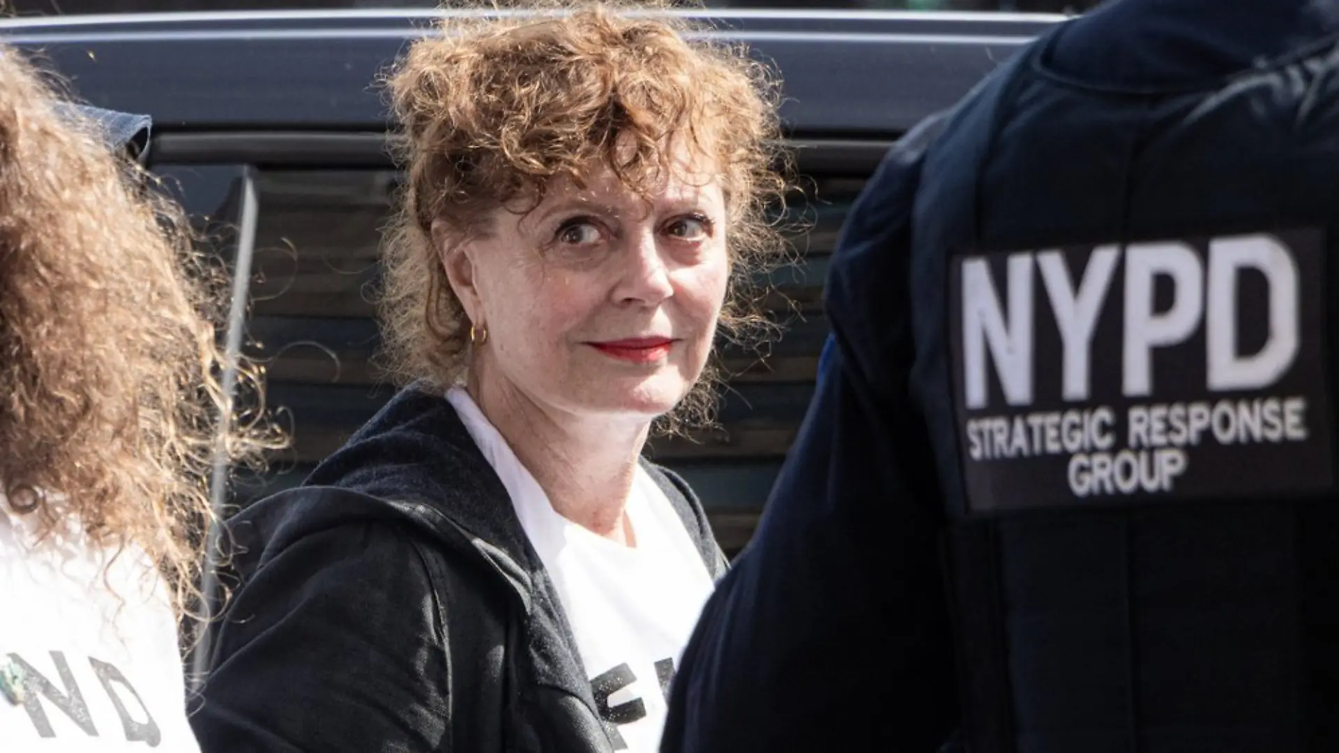 Susan Sarandon bei der Demonstration in New York.