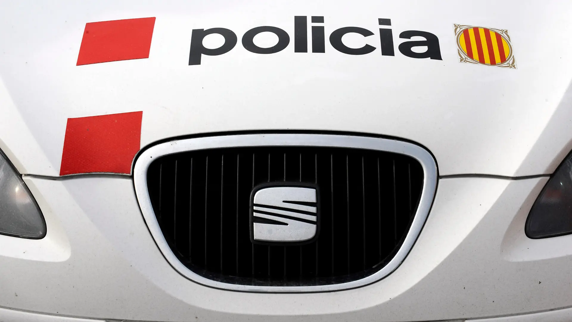 Ein katalanischer Polizeiwagen