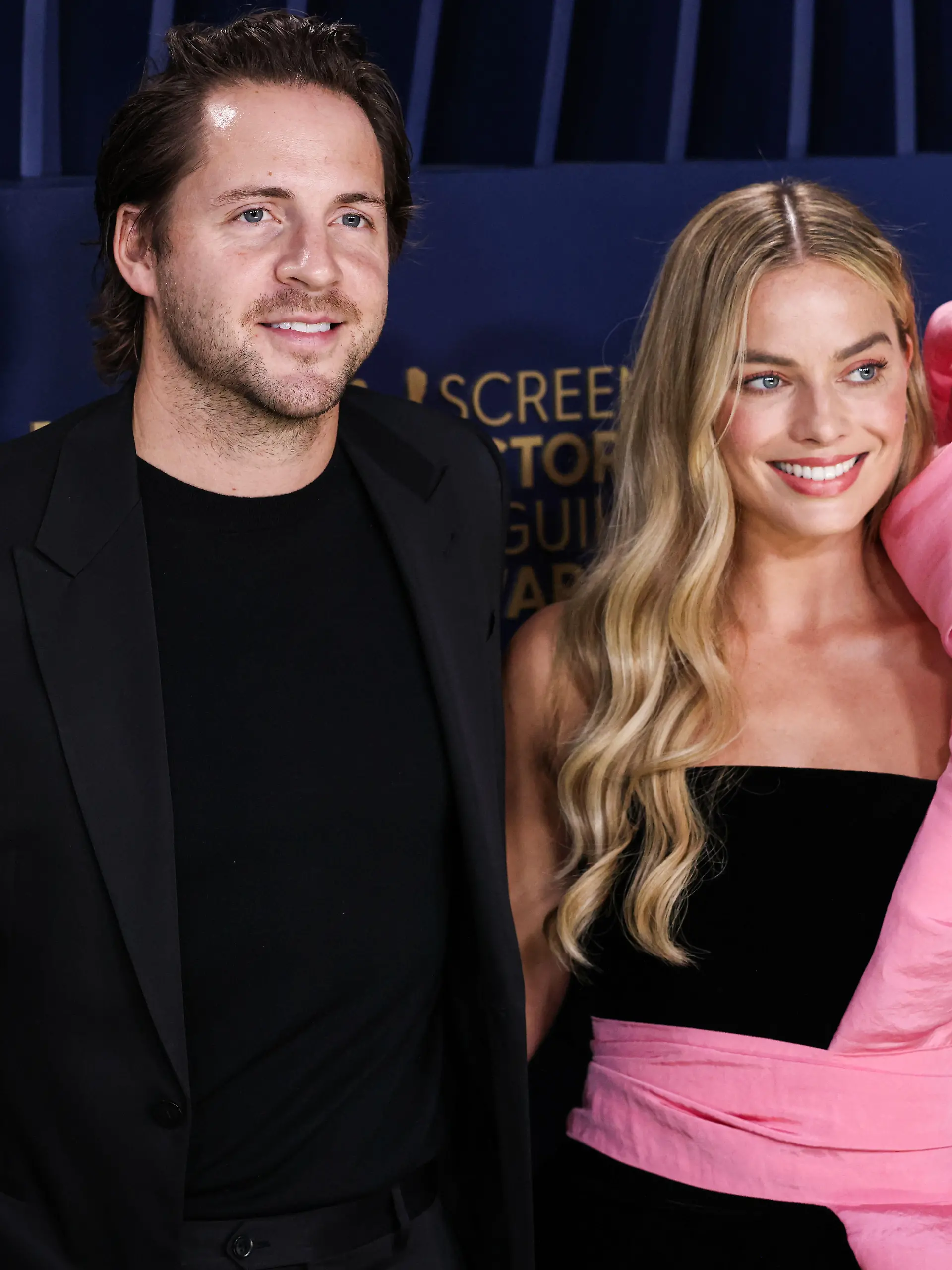 LOS ANGELES, CALIFORNIA, USA - FEBRUARY 24: Tom Ackerley and wife Margot Robbie arrive at the 30th Annual Screen Actors Guild Awards held at the Shrine Auditorium and Expo Hall on February 24, 2024 in Los Angeles, California, United States. (Photo by Xavier Collin/Image Press Agency/Sipa USA)