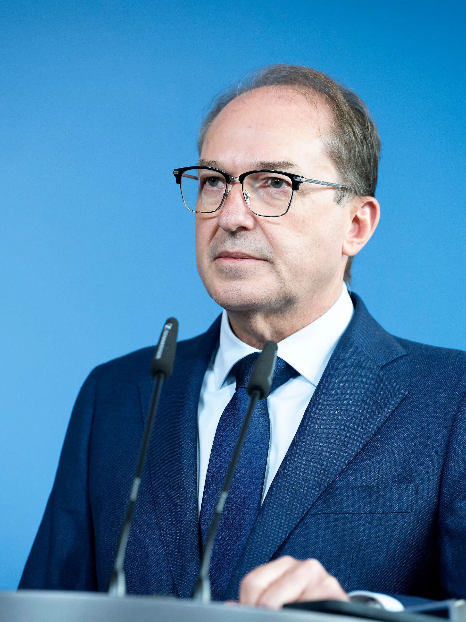 Alexander Dobrindt bei der Pressekonferenz [press conference] zum Aktionsplan der Bundesregierung gegen Sozialleistungsmissbrauch und Ausbeutung im Bundesministerium des Innern. Berlin, 23.09.2026