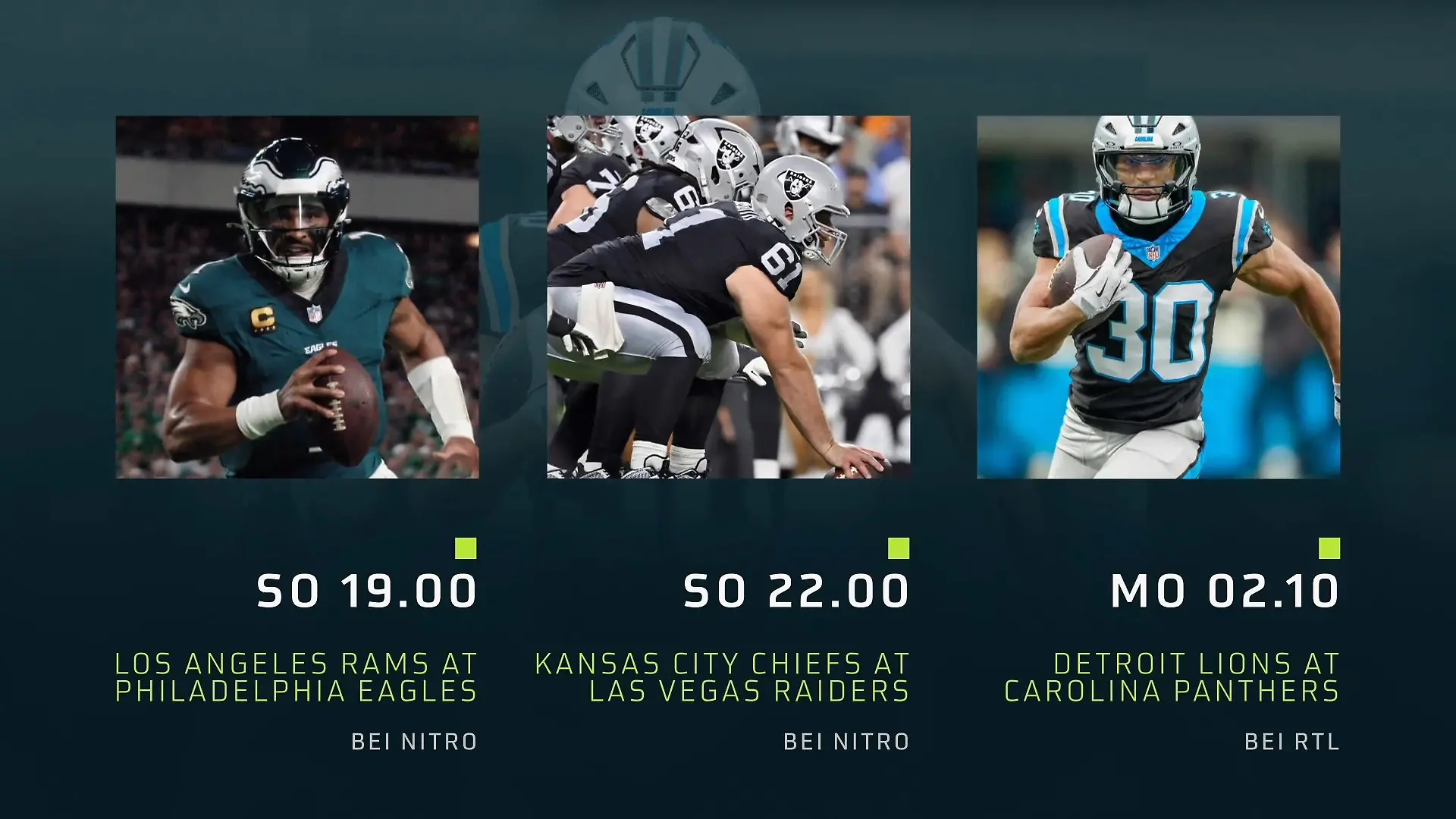 NFL Live So., 04.10., 19:00 Uhr