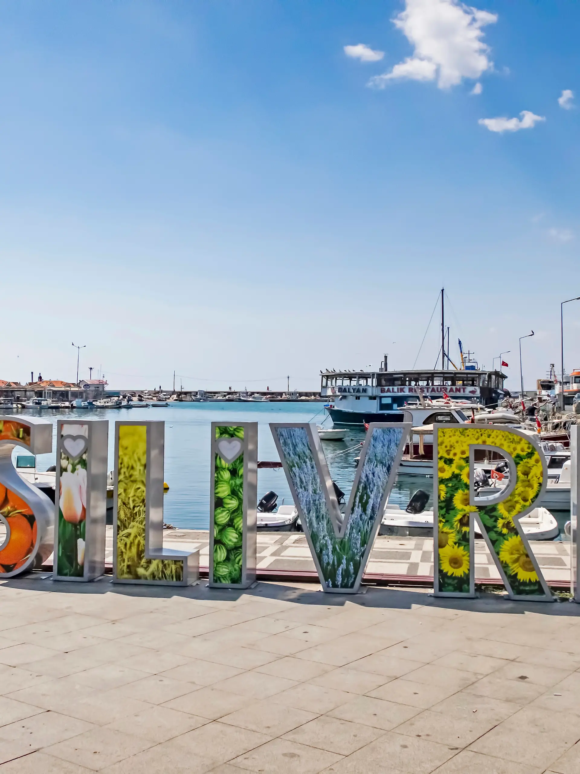 Silivri,istanbul,turkey- september 6,2020.Silivri (ancient Selymbria) is a town and a district in Istanbul Province along the Sea of Marmara in Turkey. Landscape and cityscape from silivri in summer season.