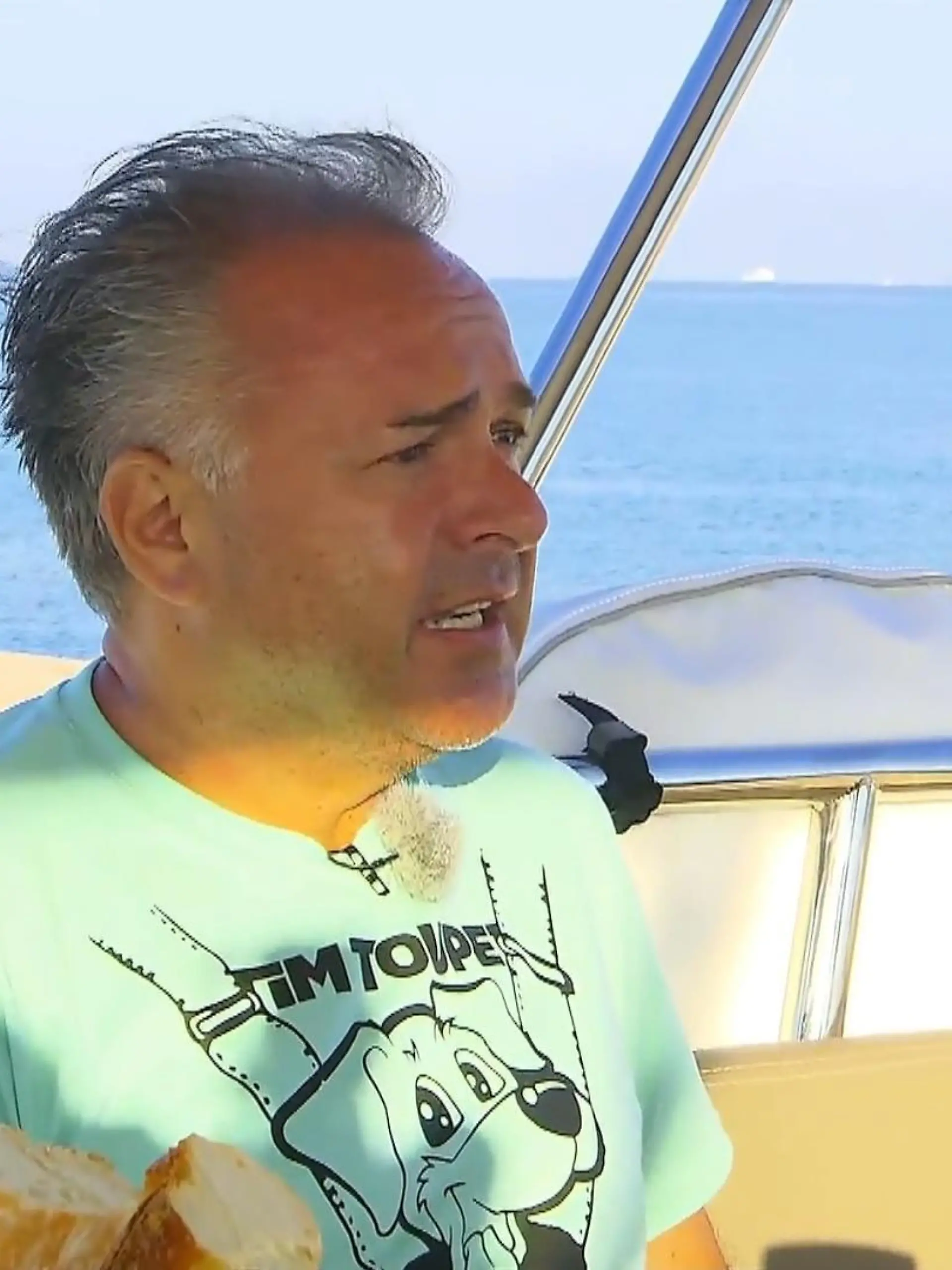 Tim Toupet auf seinem Boot auf Mallorca