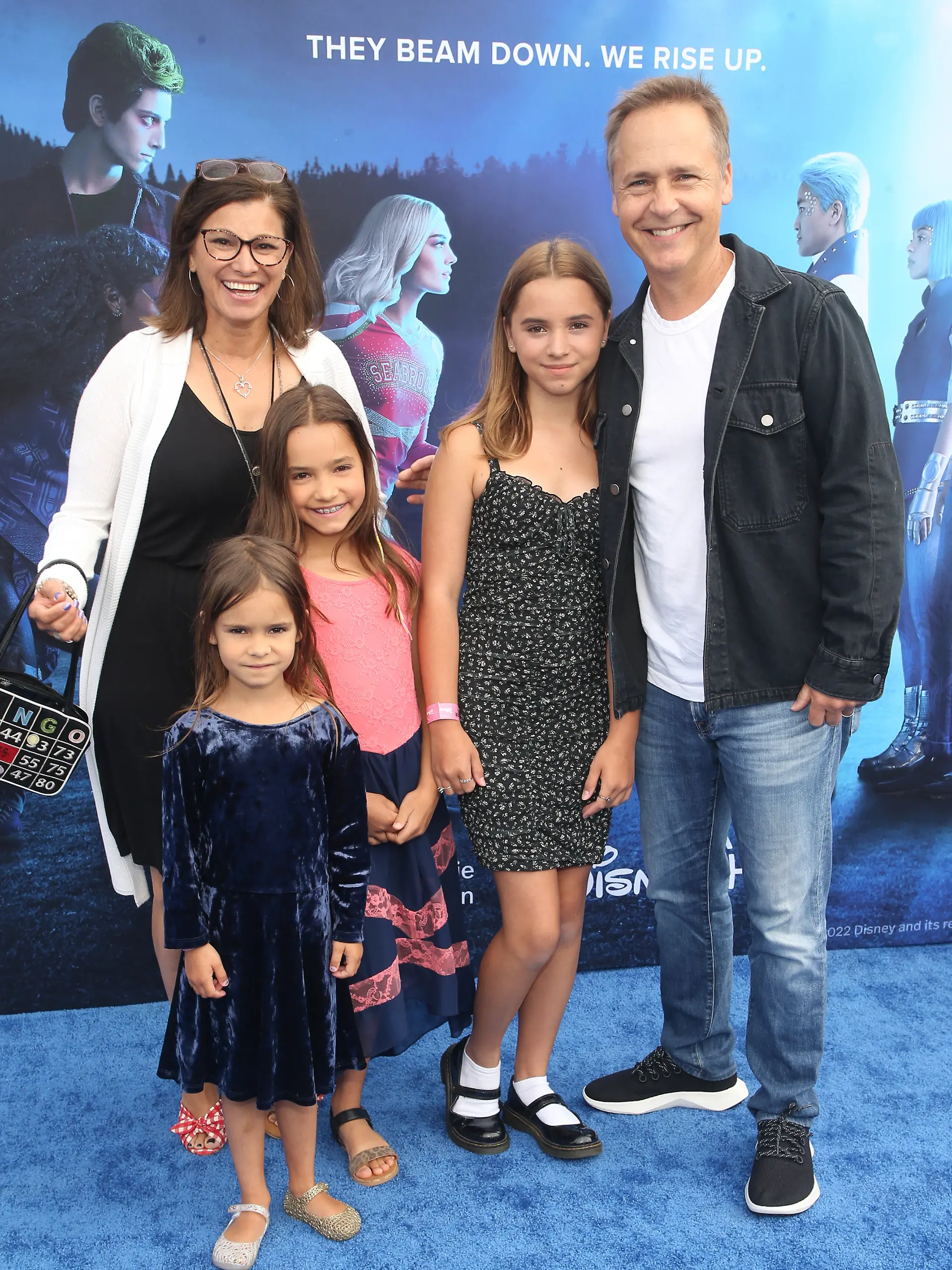 Kim Painter und Chad Lowe mit ihren drei Töchtern 