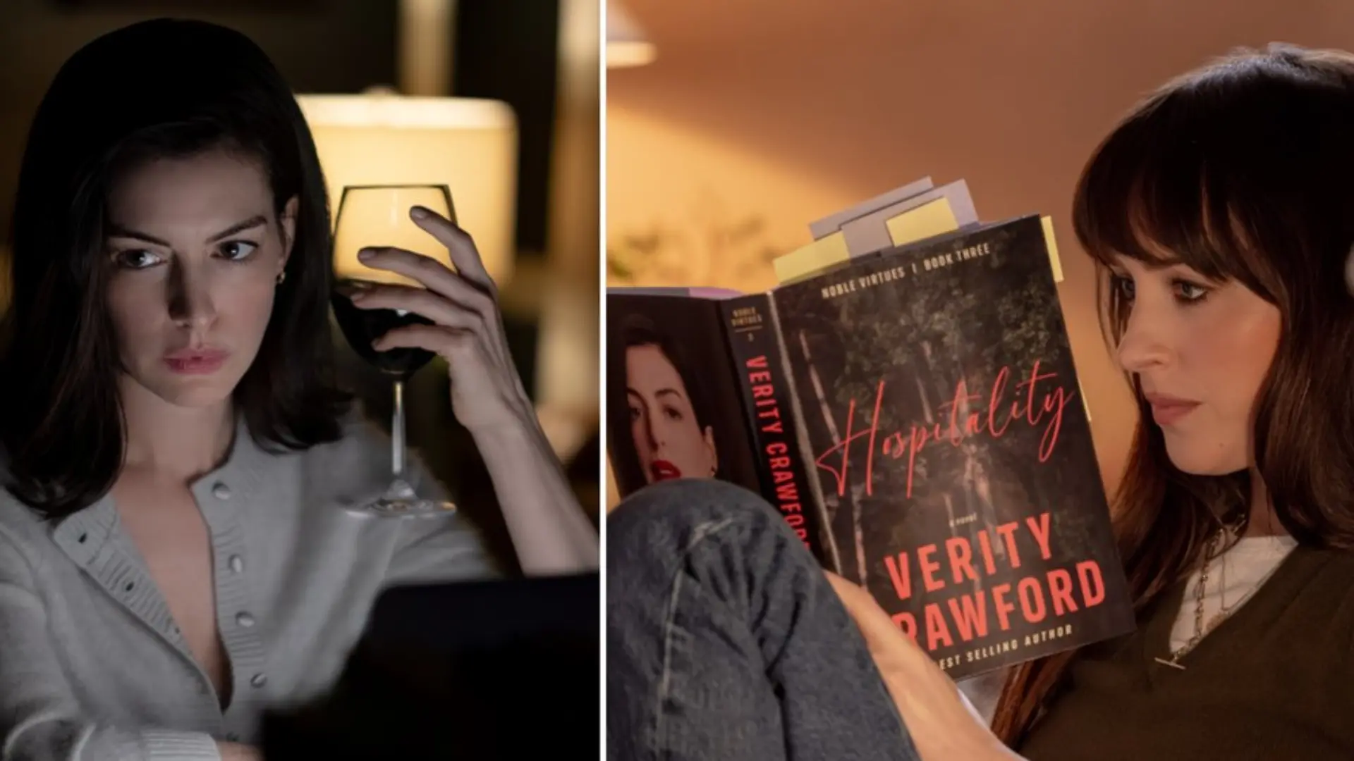 Anne Hathaway (l.) und Dakota Johnson in der Bestseller-Verfilmung "Verity - Dunkle Geheimnisse".