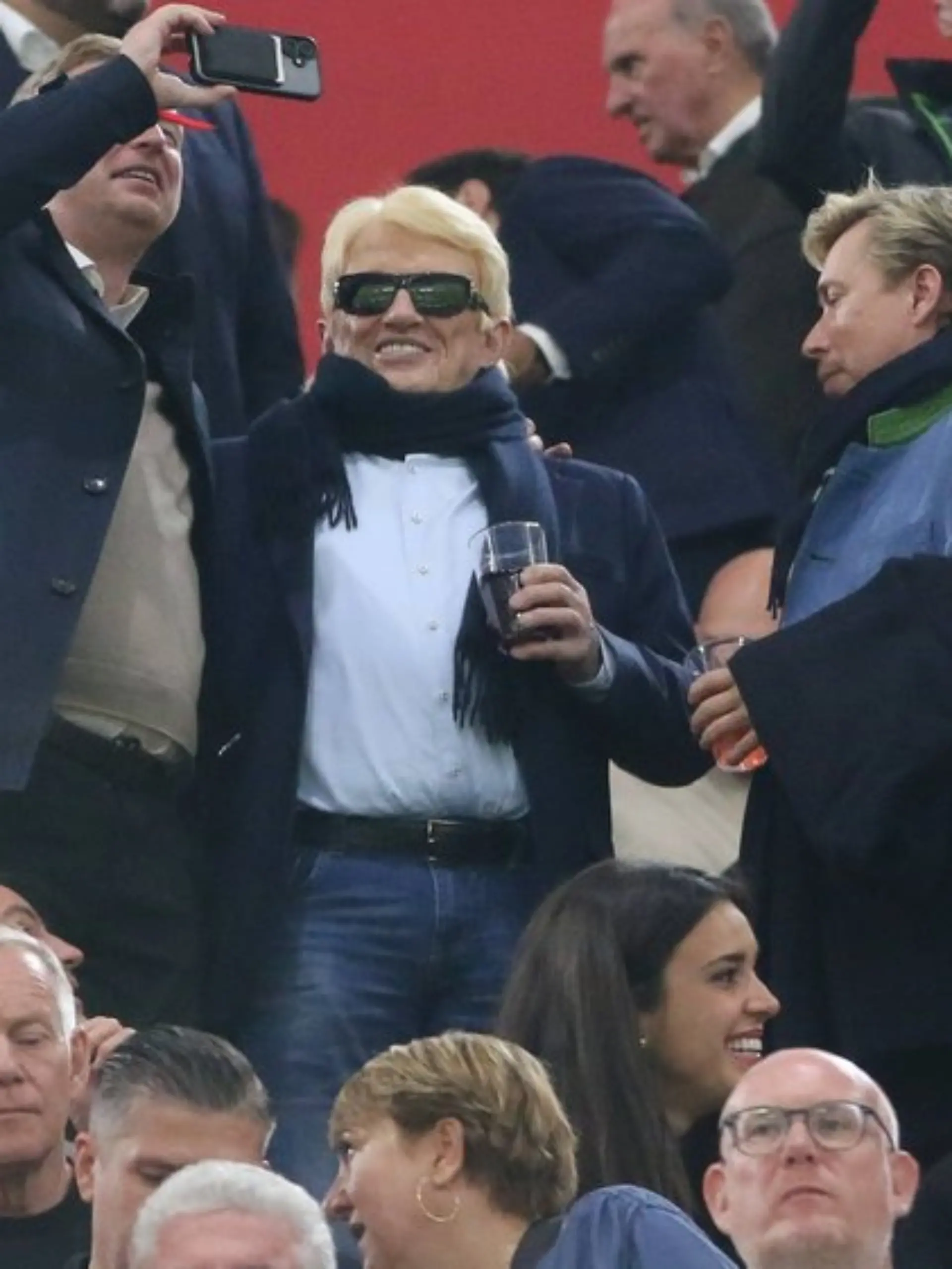 Heino zeigte sich beim Nations-League-Spiel gegen Serbien sichtlich begeistert auf der Tribüne.