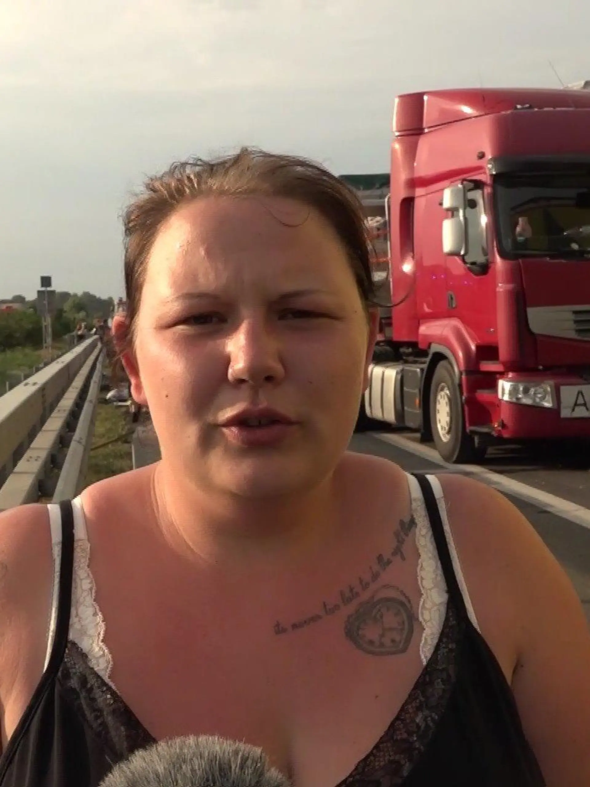Janina Kock ist glücklich, den LKW-Unfall überlebt zu haben.