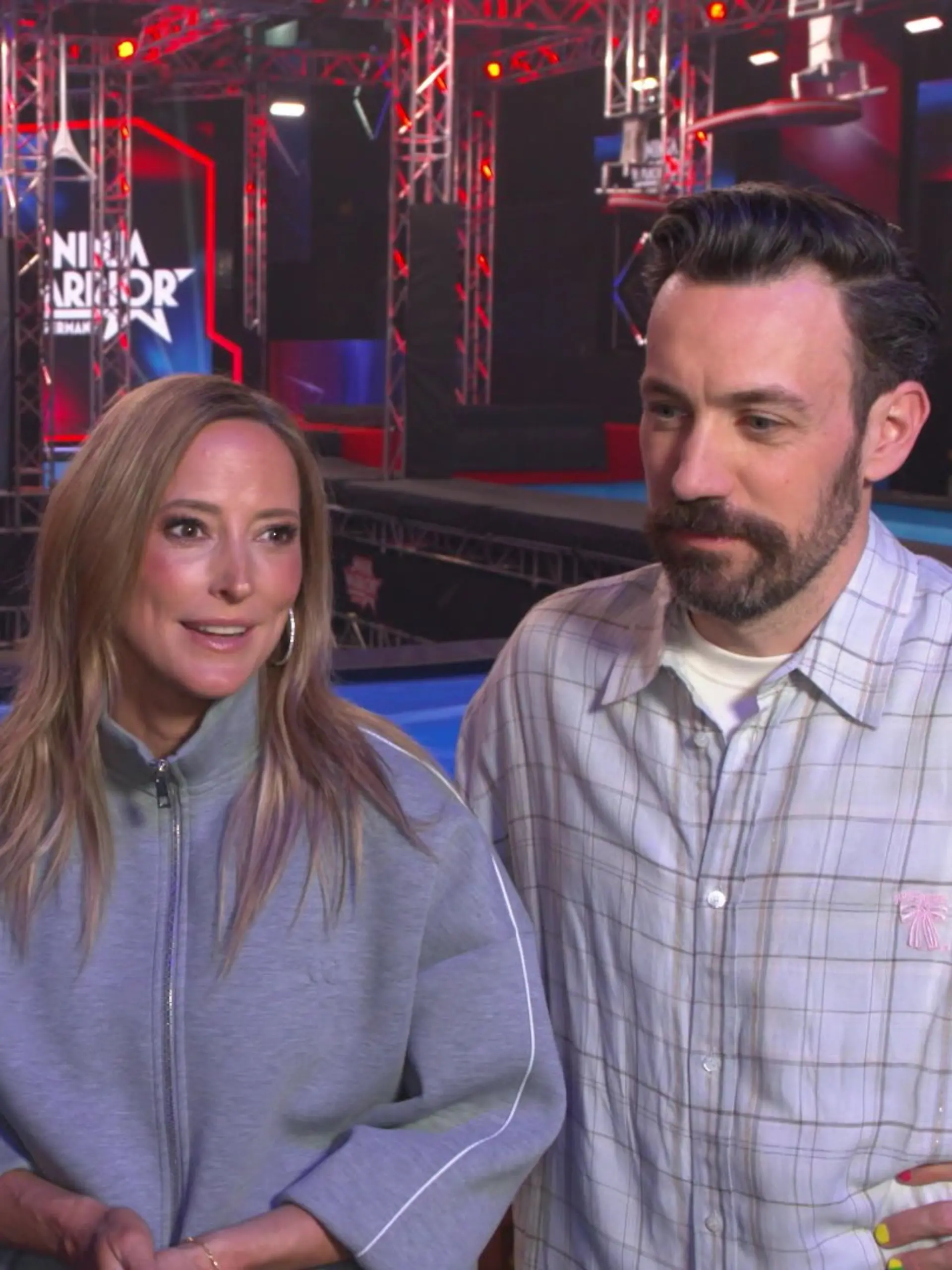 Jan Köppen, Anna Fleischhauer, Wolff Fuss (v.r.n.l.) für „Ninja Warrior Germany” 2026