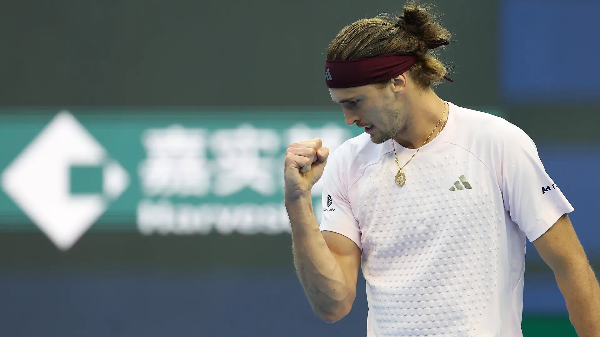 261001 -- BEIJING, Oct. 1, 2026 -- Alexander Zverev celebrates after scoring during the men s singles first round match between Alexander Zverev of Germany and Cameron Norrie of Britain at 2026 China Open tennis tournament in Beijing, China, Oct. 1, 2026. SPCHINA-BEIJING-TENNIS-CHINA OPEN-MEN S SINGLESCN BaixXuefei PUBLICATIONxNOTxINxCHN