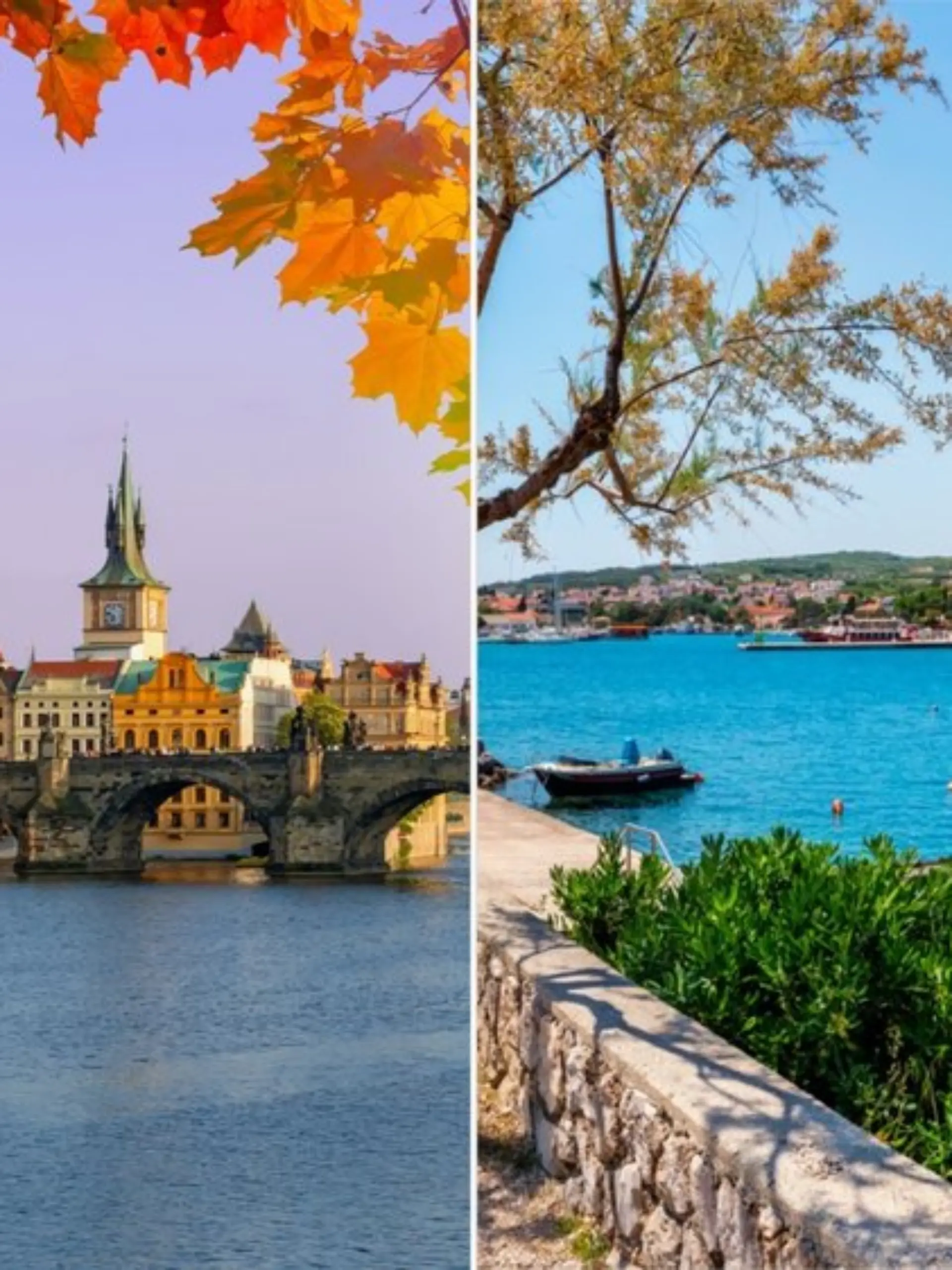 Sowohl in Prag als auch in der Kvarner Bucht zeigt sich der Herbst durch buntere Farben und weniger Touristen.