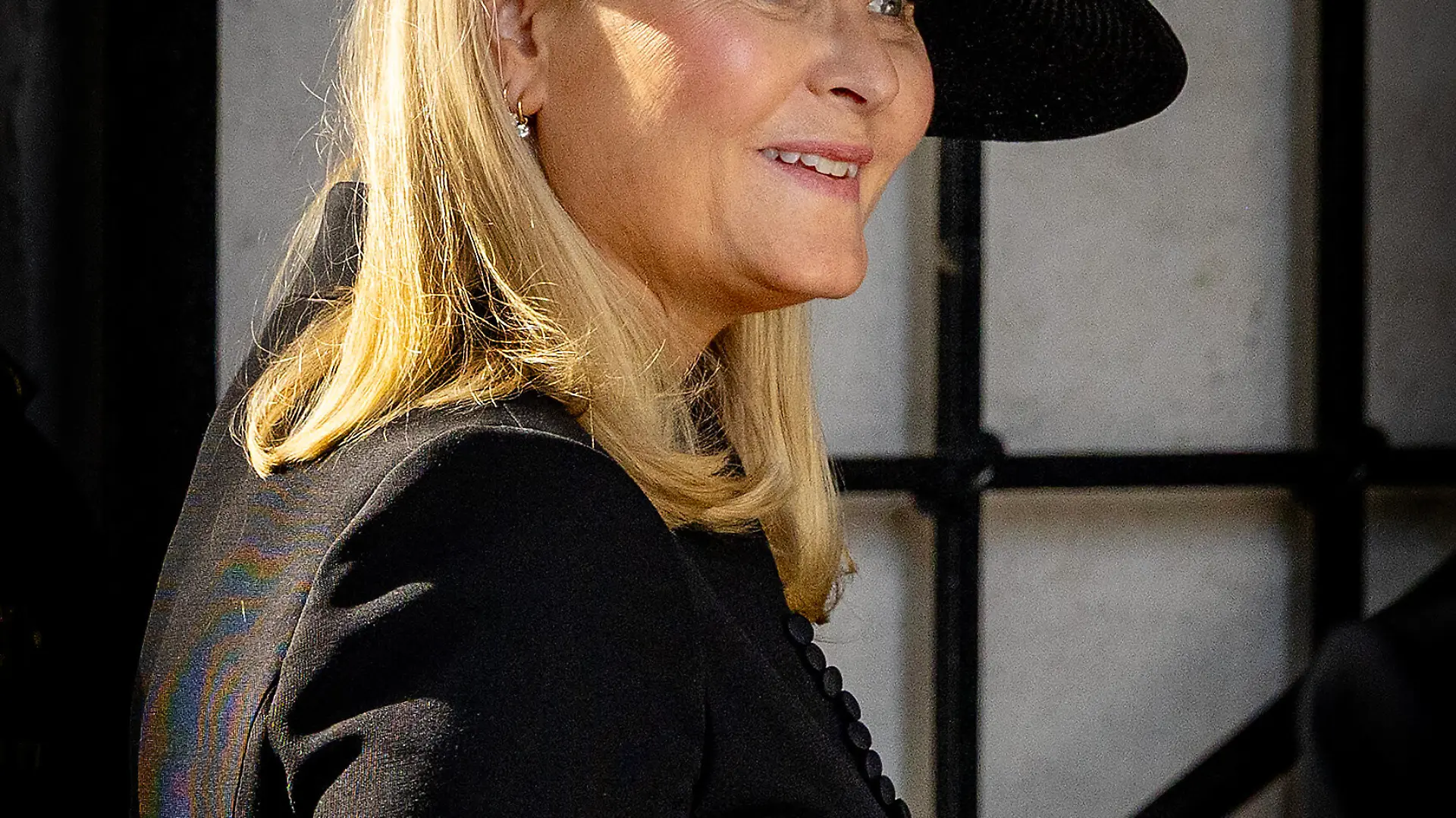 OSLO, NORWAY - SEPTEMBER 23: Queen Mette Marit at arrival for the funeral of Princess Astrid, Mrs. Ferner, at Ris Church on September 23, 2026 in Oslo, Norway. Princess Astrid died on September 11, 2026 at the age of 94. (Photo by Albert Nieboer/RPE