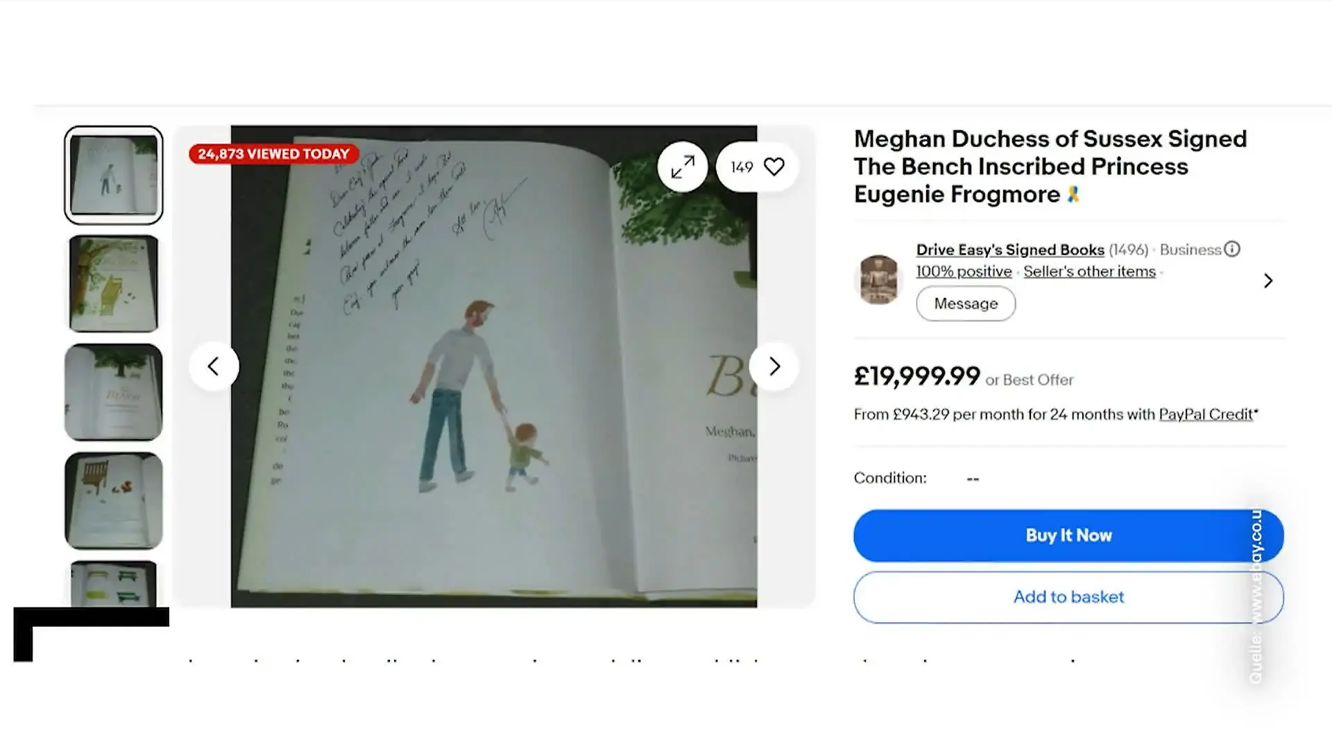Bild von Buch von Herzogin Meghan mit Widmung bei eBay