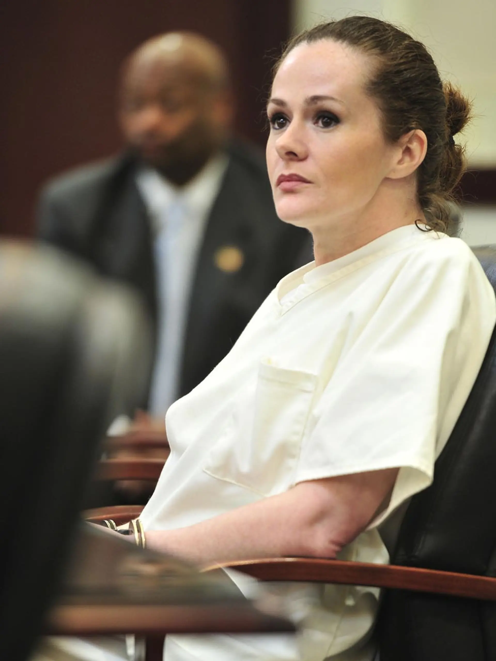 April 12, 2012; Nashville, TN, USA; Christa Gail Pike, on death row for a slaying, appears in court Thursday to fight a conviction in a 2001 attack on an inmate. Mandatory Credit: Dipti Vaidya-USA TODAY NETWORK via Imagn Images