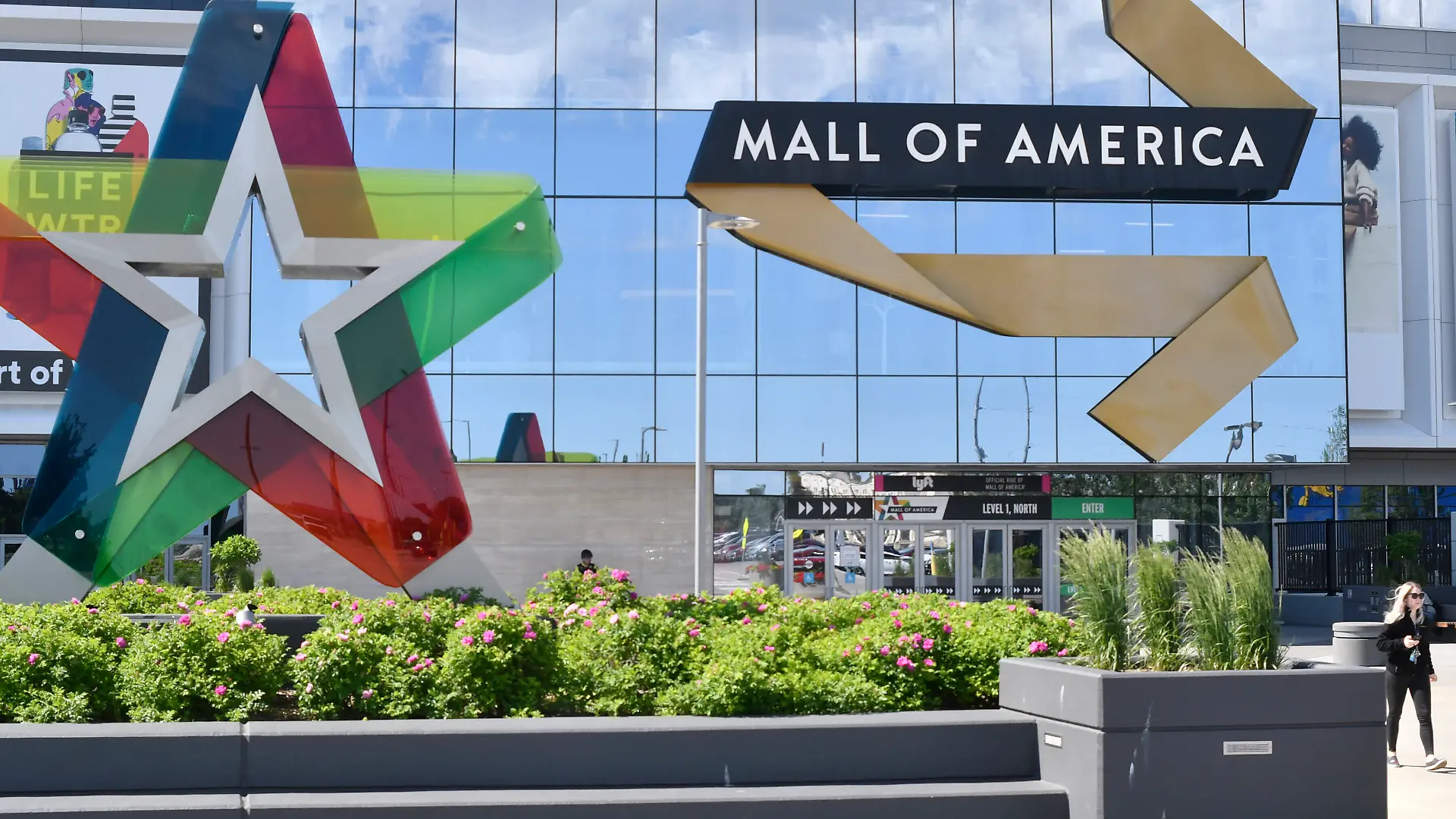 FILE - A visitor leaves the Mall of America, Thursday, June 11, 2020, in Bloomington, Minn. A Minneapolis teenager was sentenced Thursday, May 30, 2024, to more than 30 years for a fatal shooting that shut down the Mall of America during the holiday shopping rush in 2022. (AP Photo/Jim Mone, File)