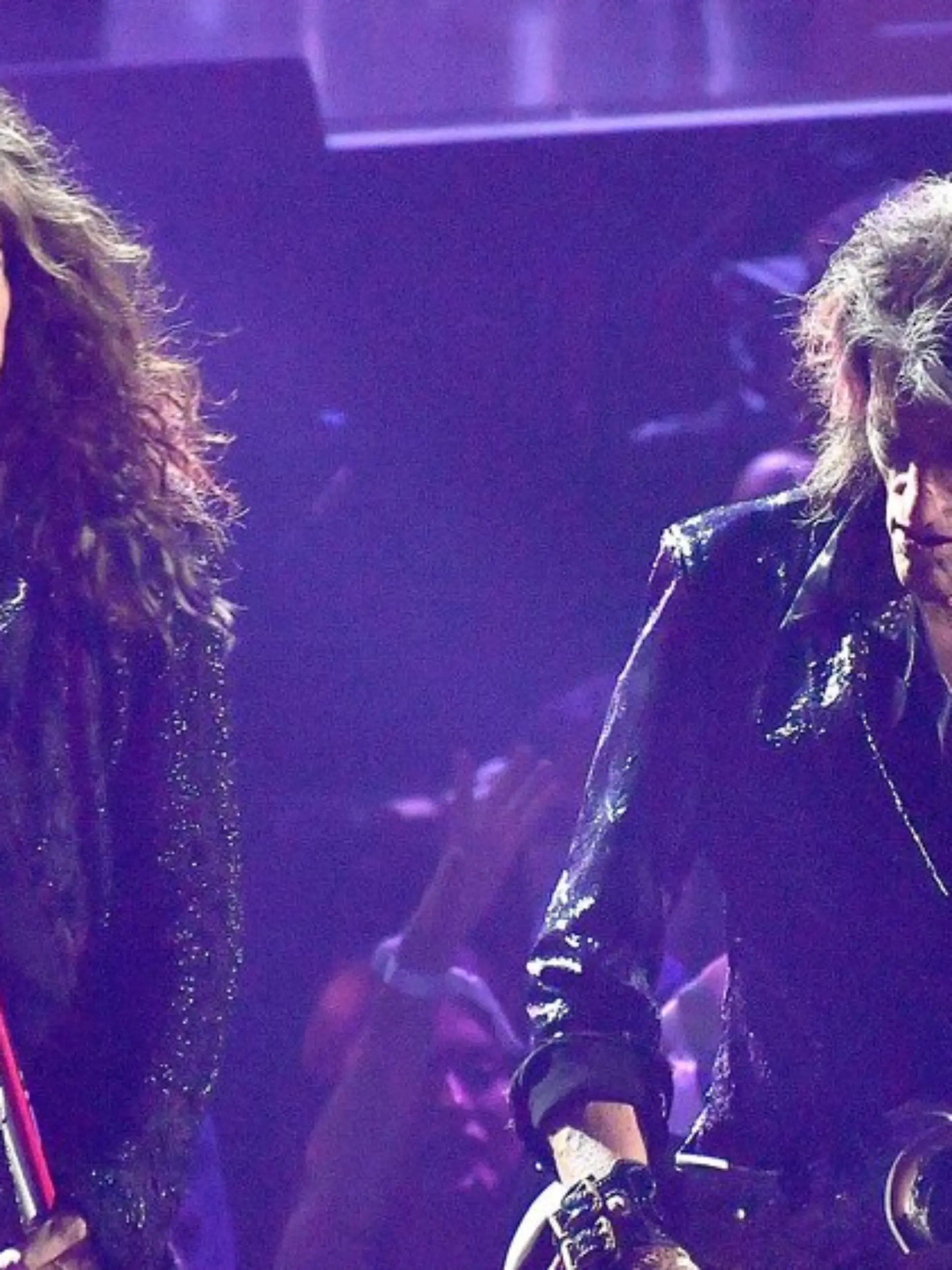 Steven Tyler (li.) musste nach seiner Stimmbandverletzung die Aerosmith-Tour beenden.